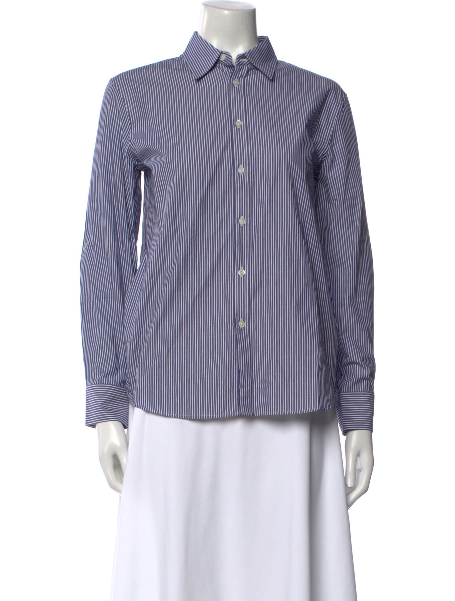 Nili Lotan Striped Long Sleeve Button-Up Top w/ Tags