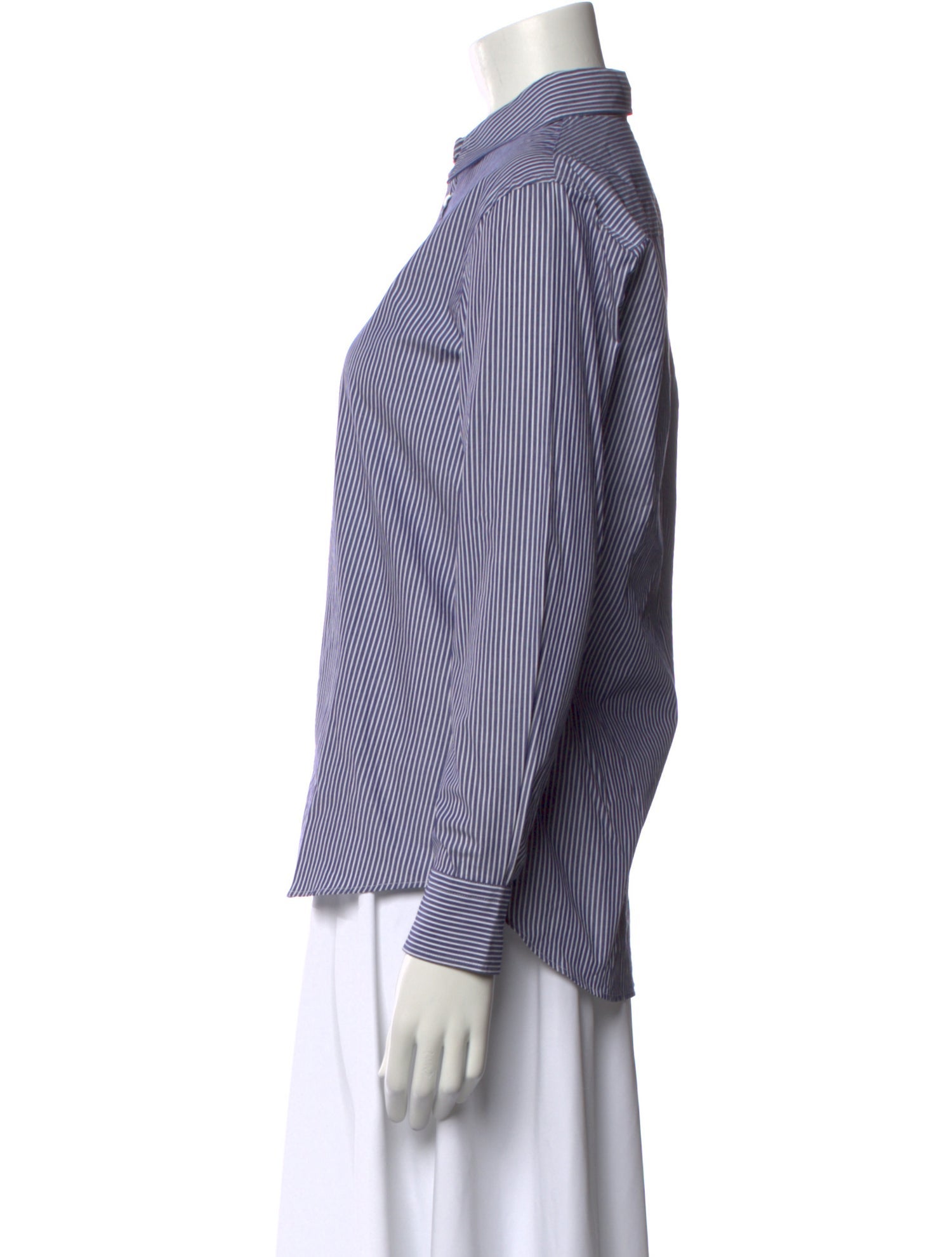 Nili Lotan Striped Long Sleeve Button-Up Top w/ Tags