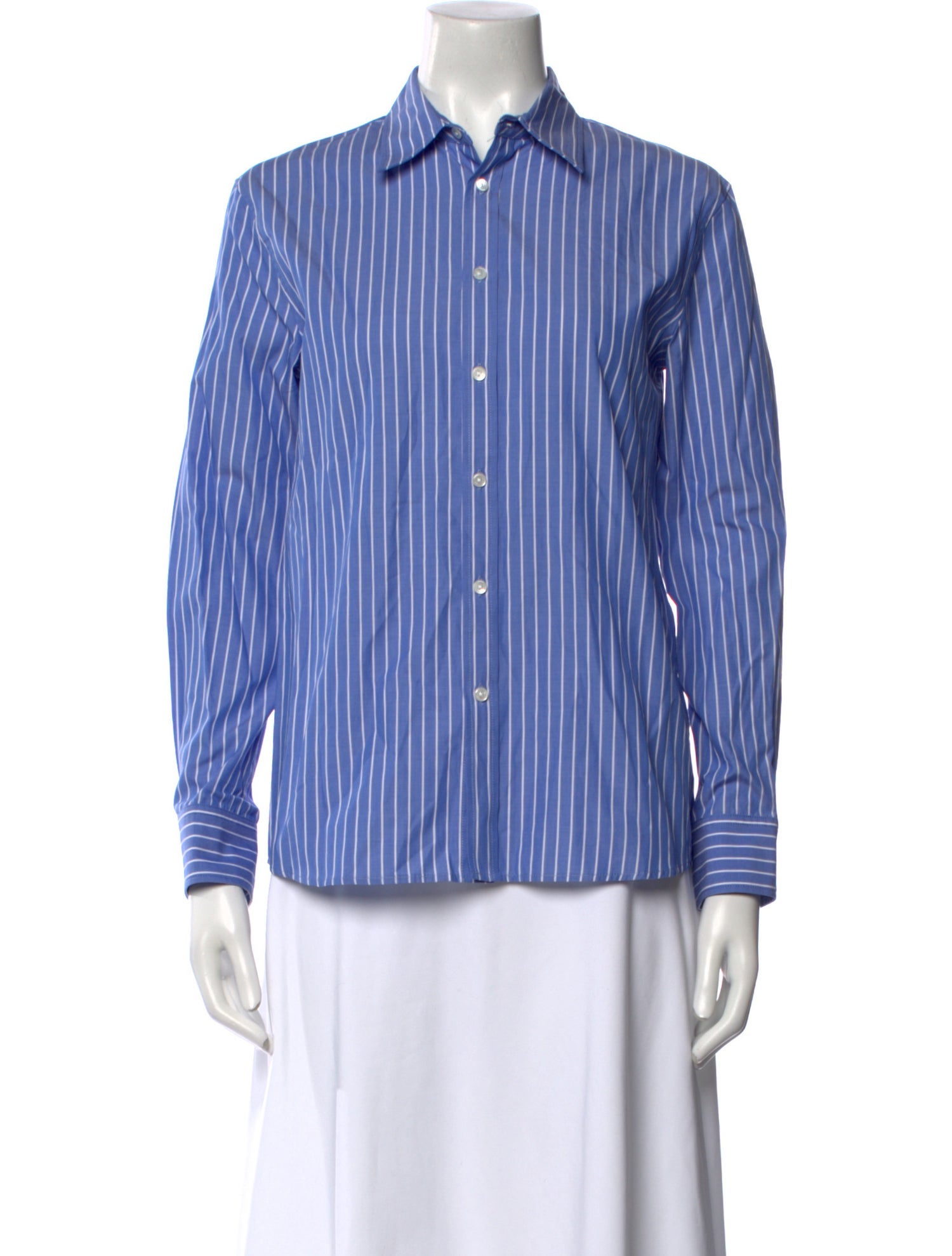 Nili Lotan Striped Long Sleeve Button-Up Top w/ Tags