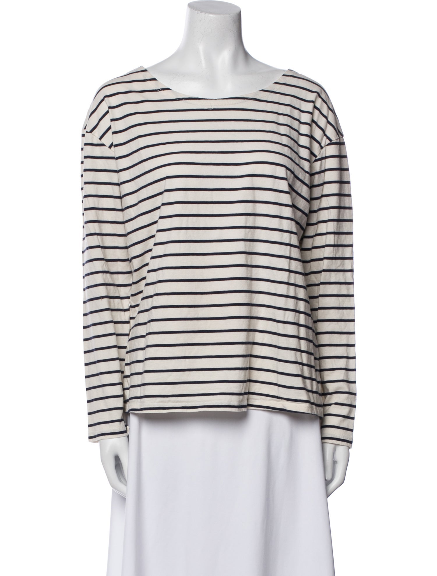 Nili Lotan Striped Bateau Neckline T-Shirt
