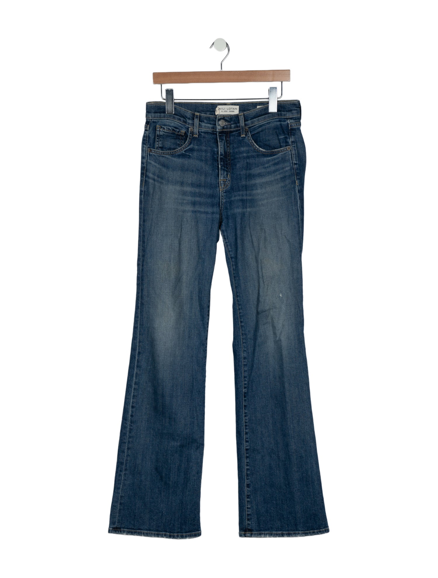 Nili Lotan Mid-Rise Wide Leg Jeans