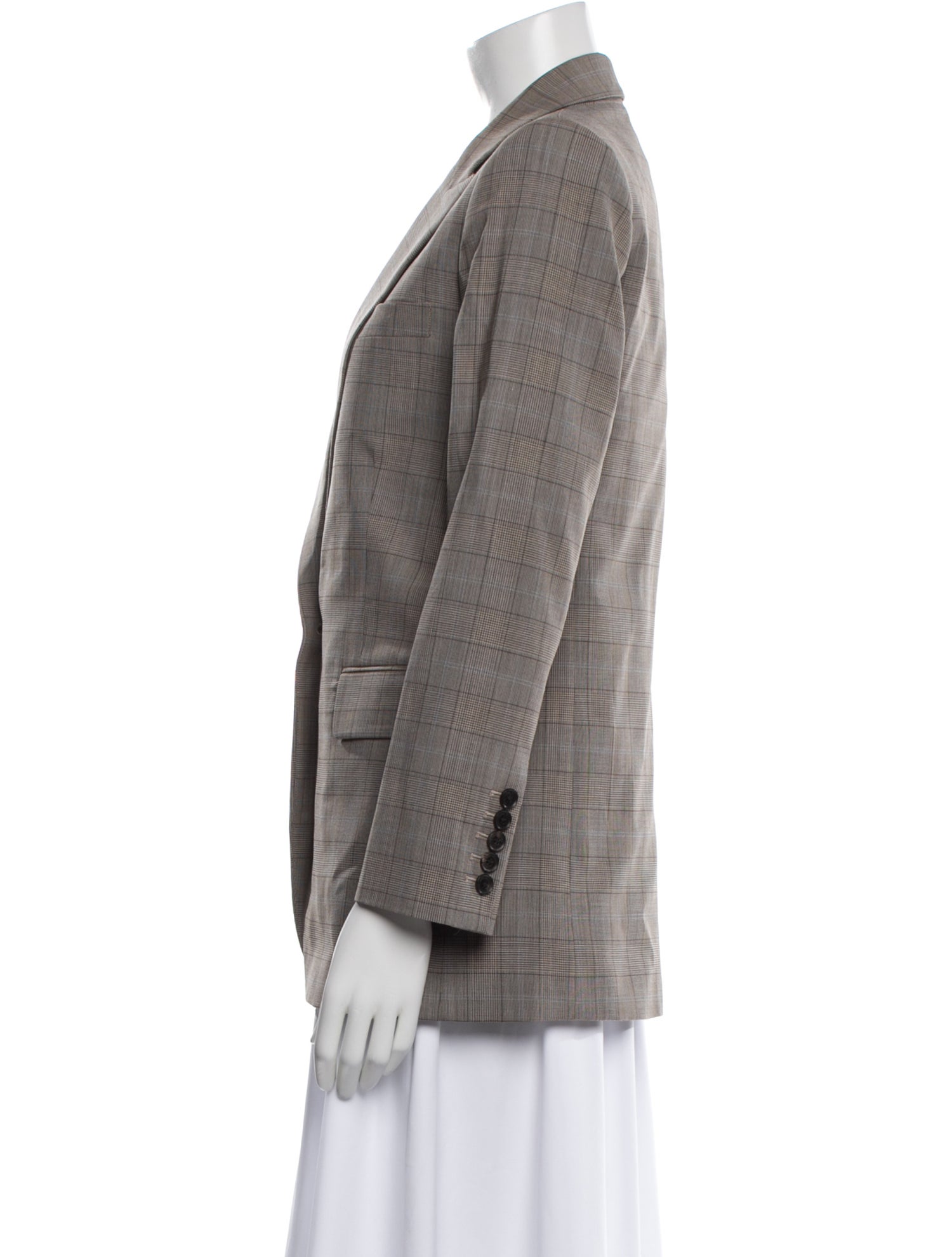 Nili Lotan Wool Plaid Print Blazer w/ Tags