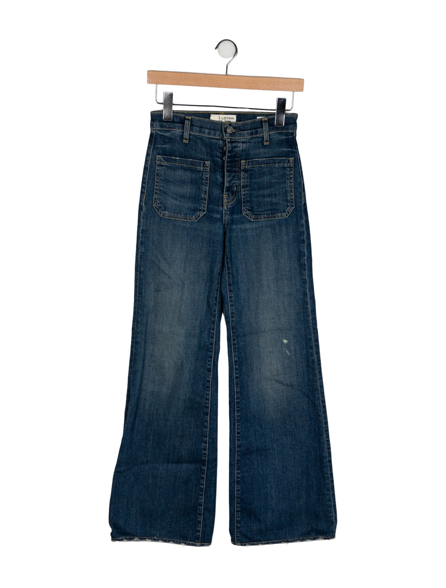 Nili Lotan Mid-Rise Wide Leg Jeans