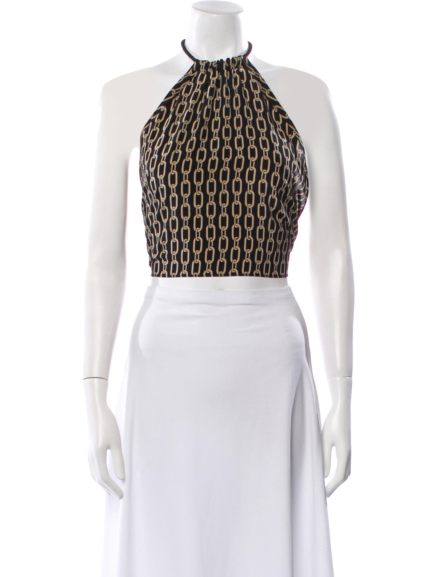 Nili Lotan Silk Animal Print Crop Top w/ Tags