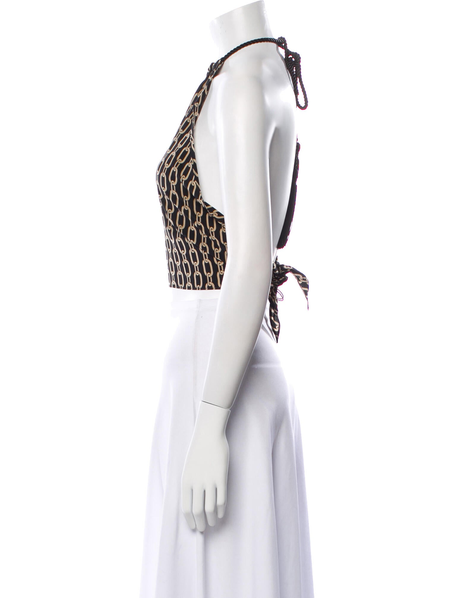 Nili Lotan Silk Animal Print Crop Top w/ Tags