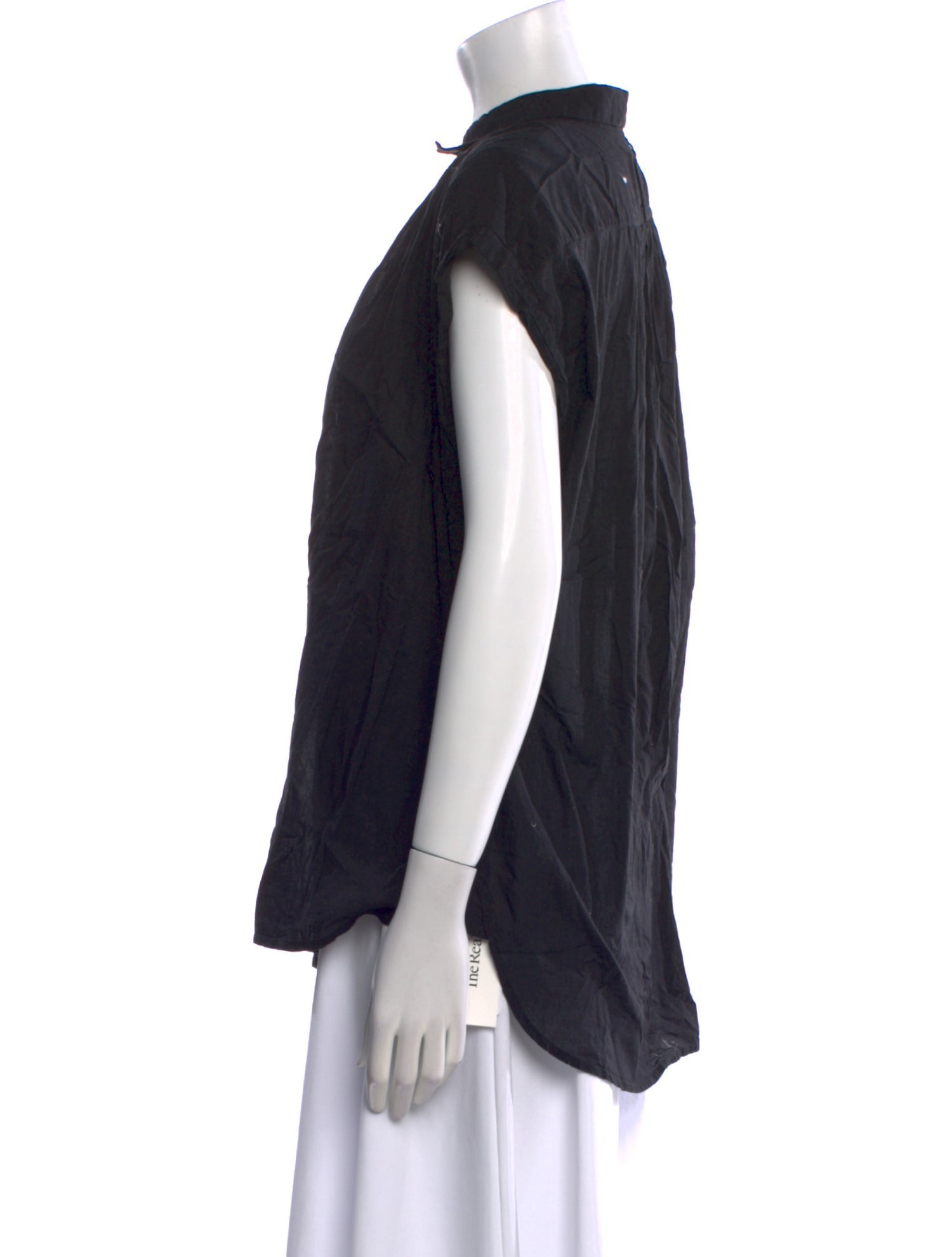 Nili Lotan Short Sleeve Button-Up Top