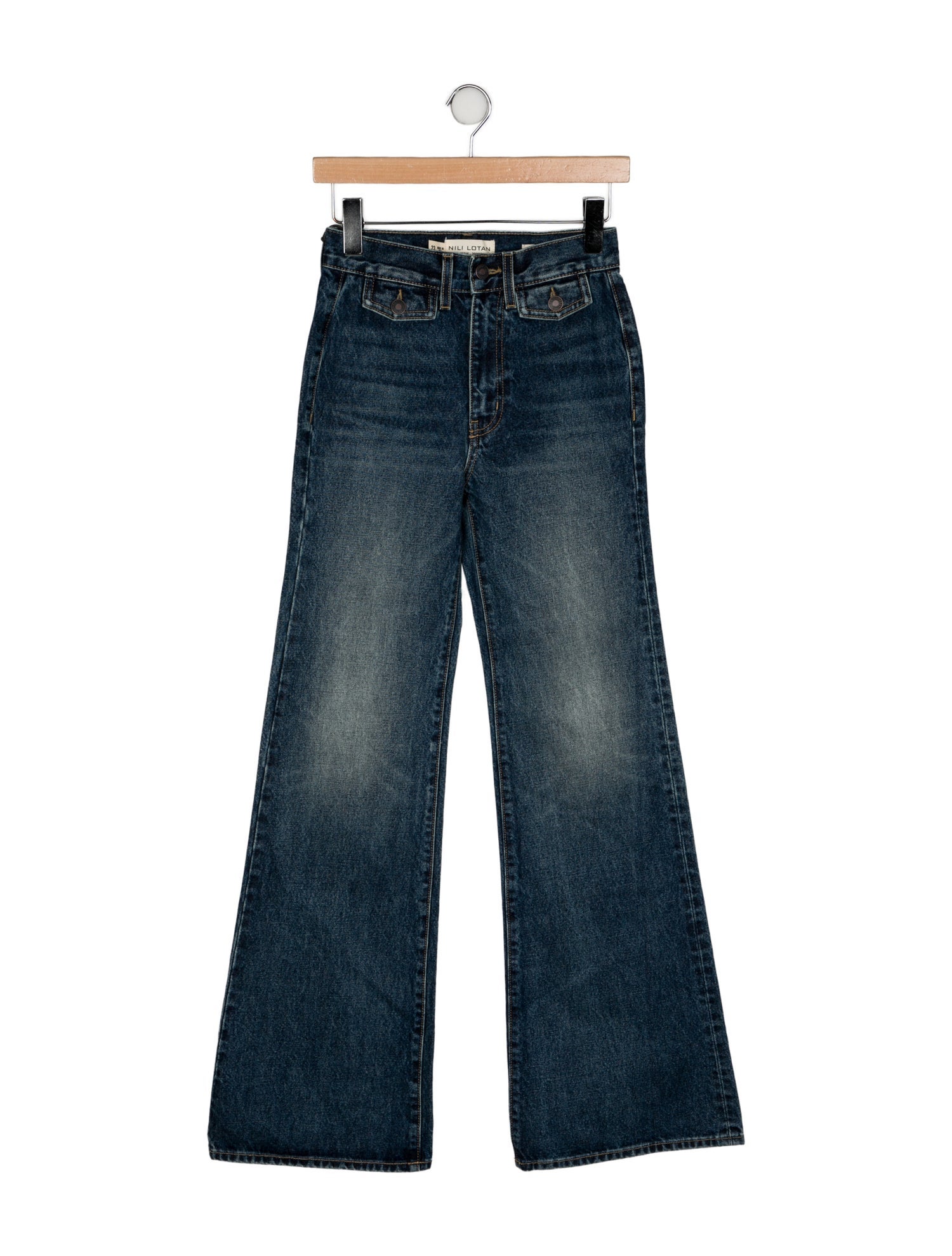 Nili Lotan Mid-Rise Wide Leg Jeans w/ Tags