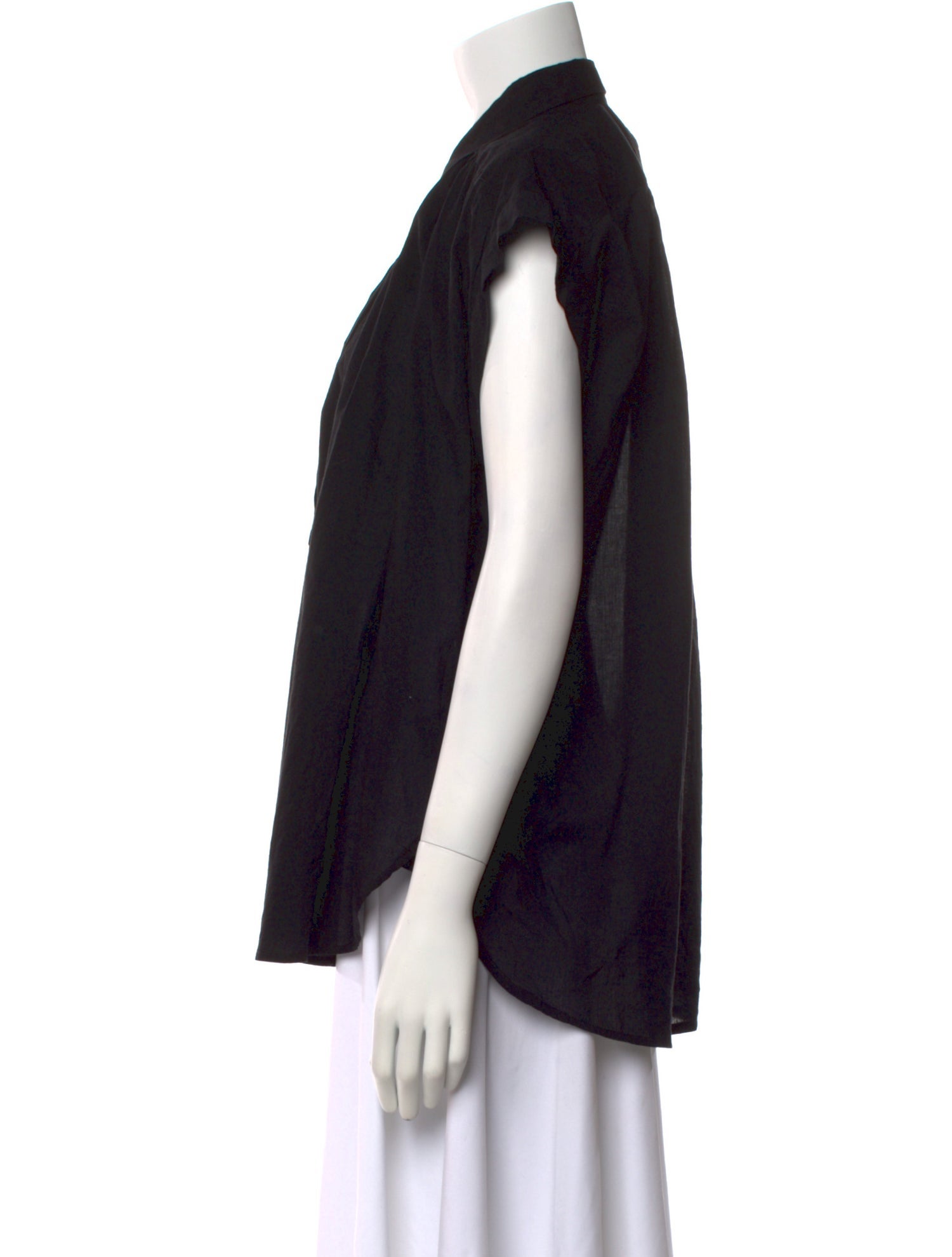 Nili Lotan Mock Neck Short Sleeve Polo