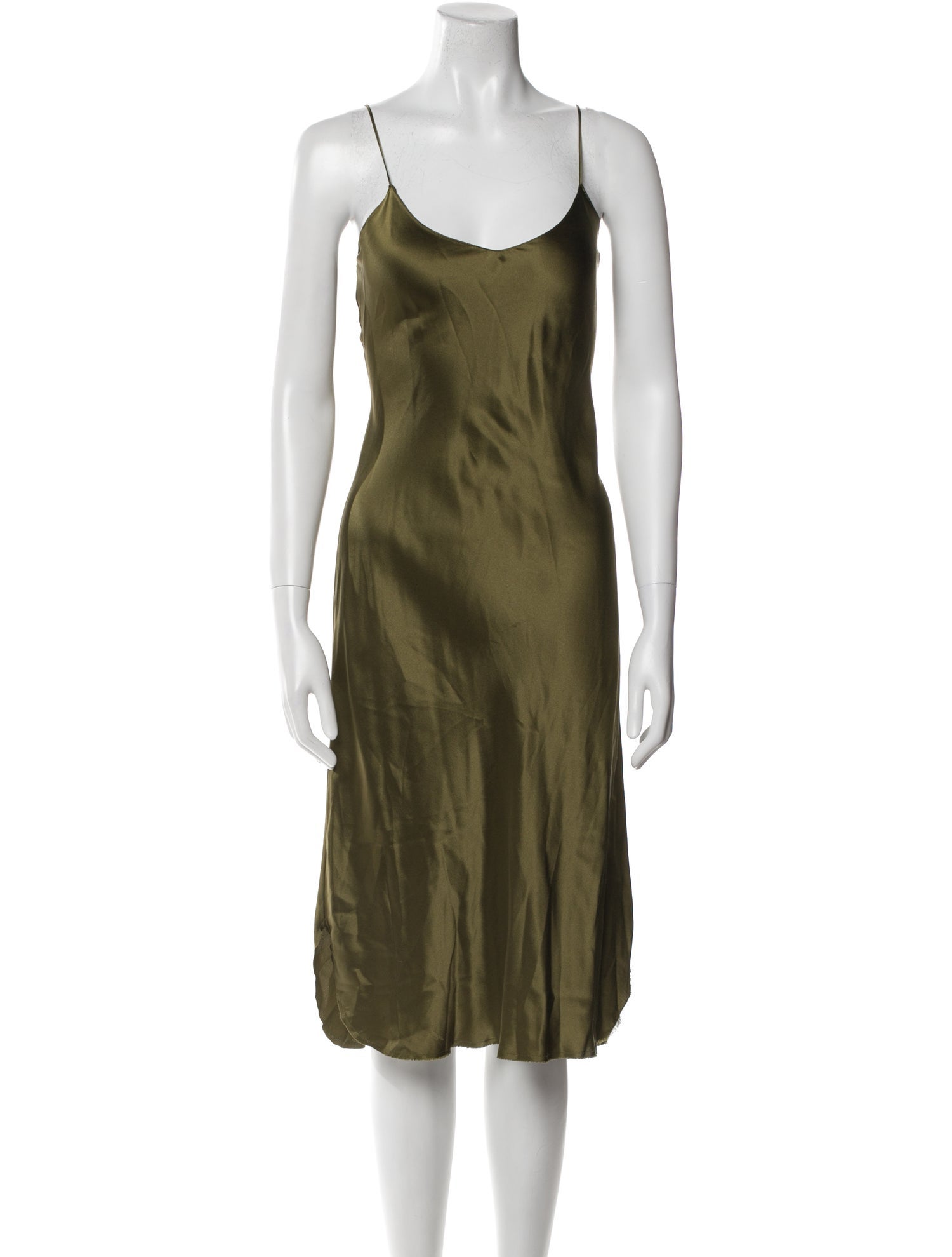 Nili Lotan Scoop Neck Midi Length Dress