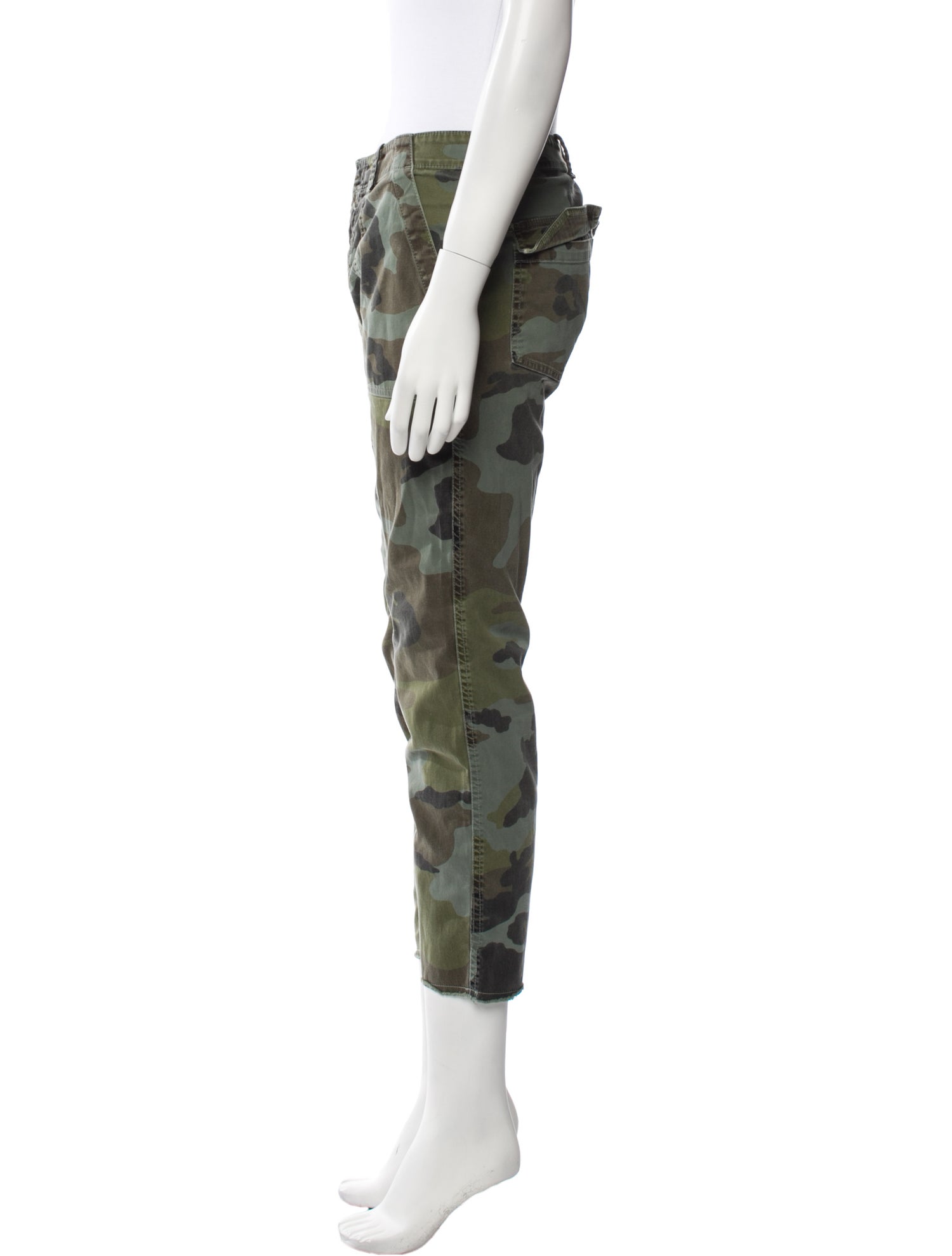 Nili Lotan Camouflage Print Skinny Leg Pants