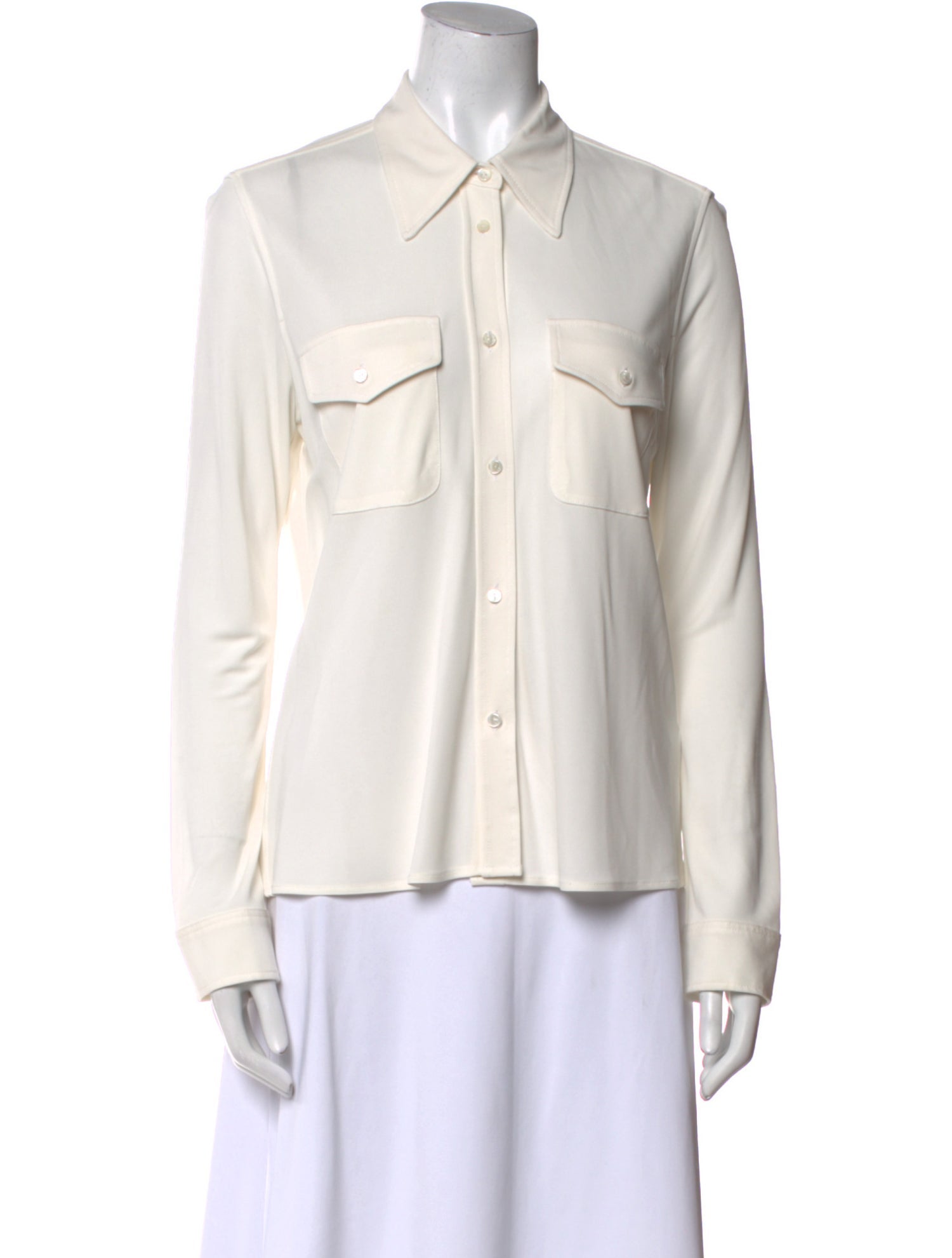 Nili Lotan Long Sleeve Button-Up Top