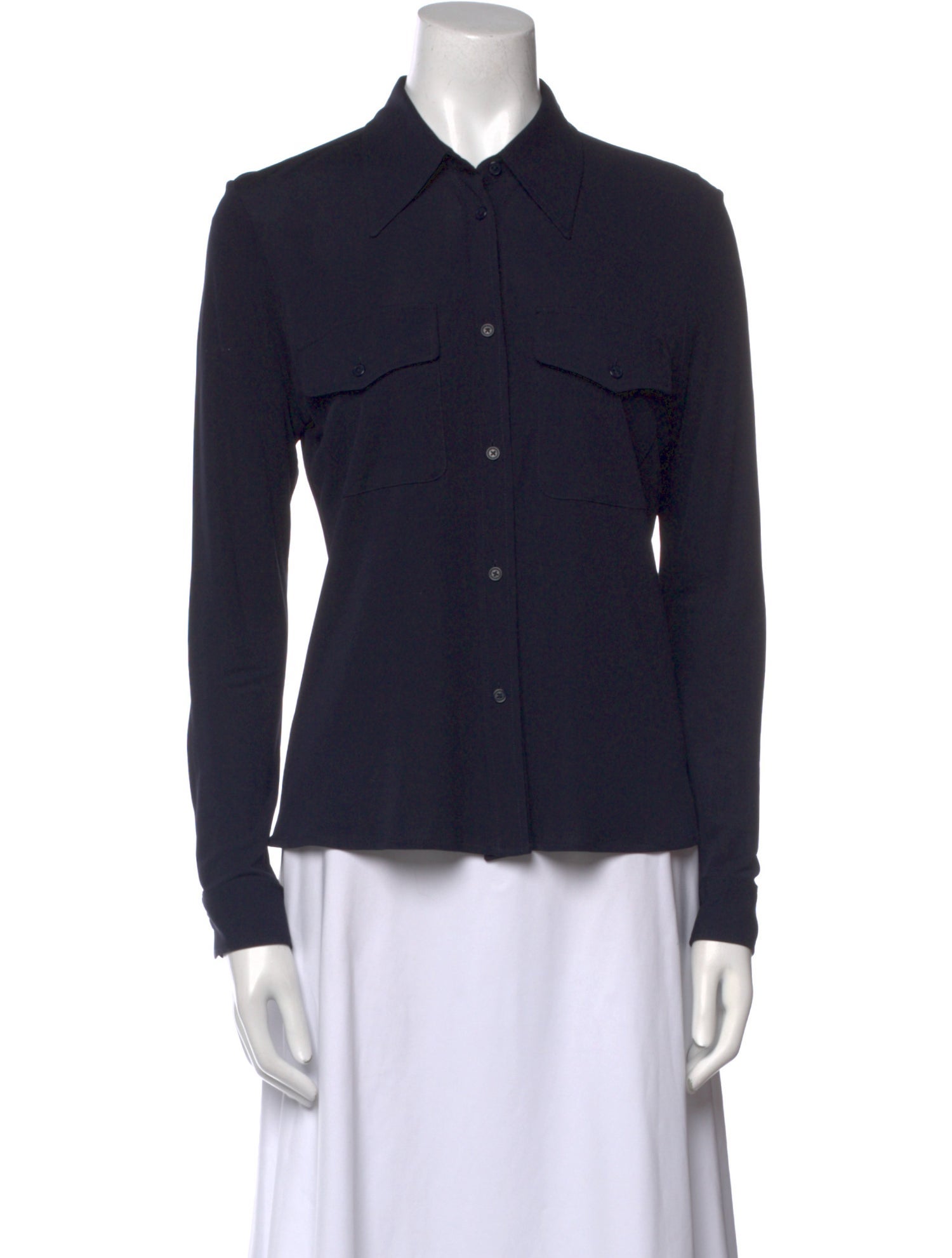 Nili Lotan Long Sleeve Button-Up Top