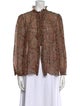 Nili Lotan Silk Paisley Print Blouse