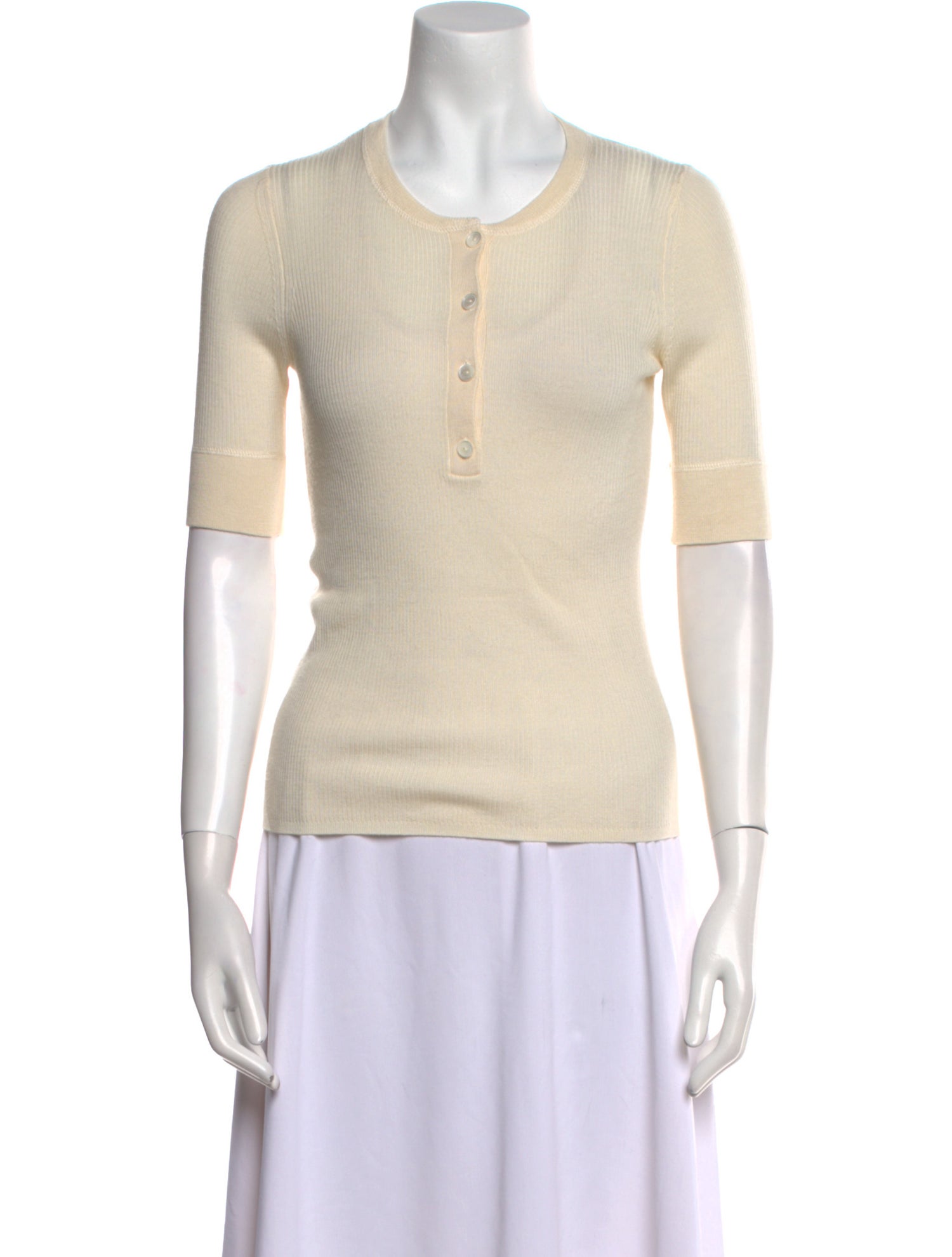 Nili Lotan Merino Wool Scoop Neck Top