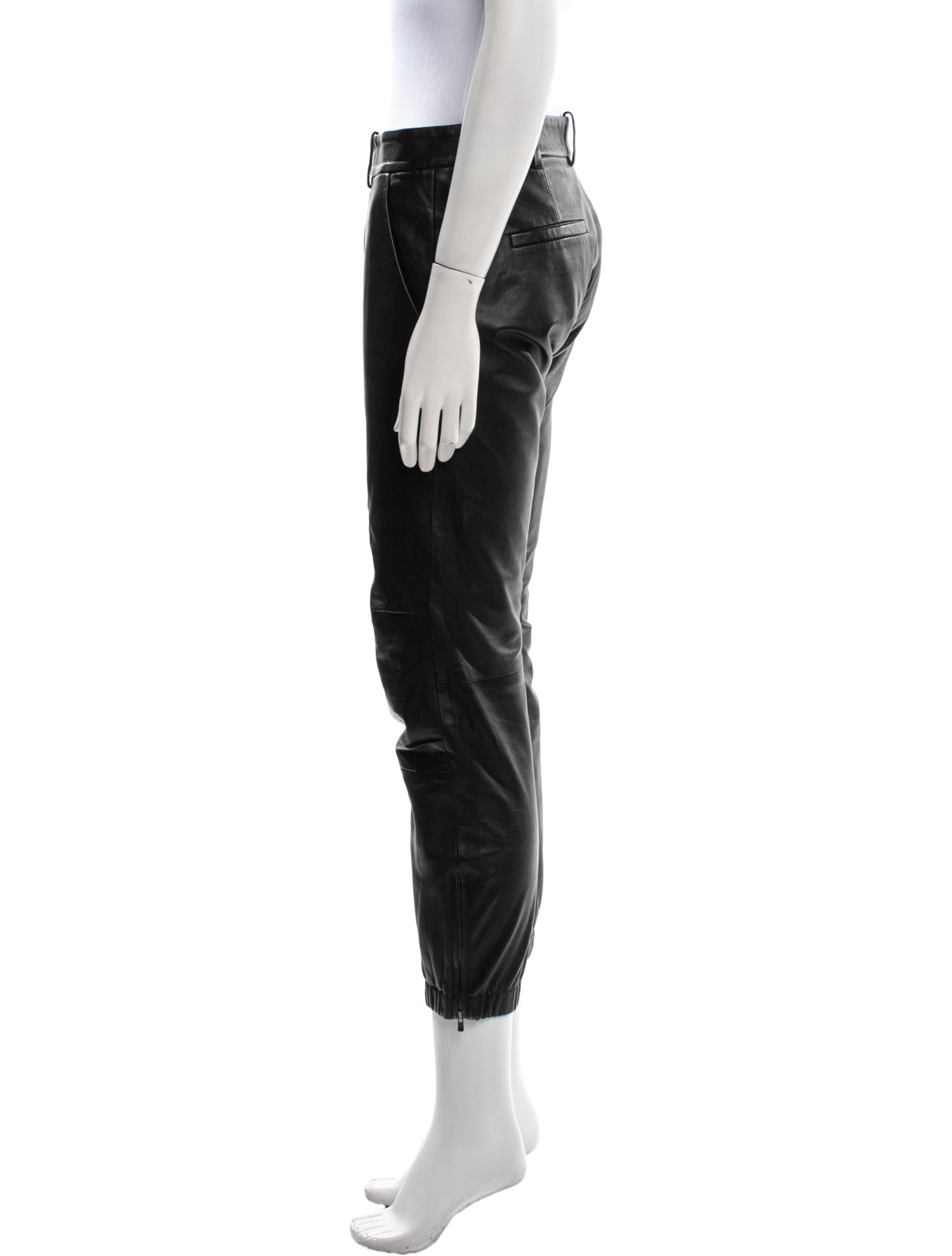 Nili Lotan Lambskin Straight Leg Pants