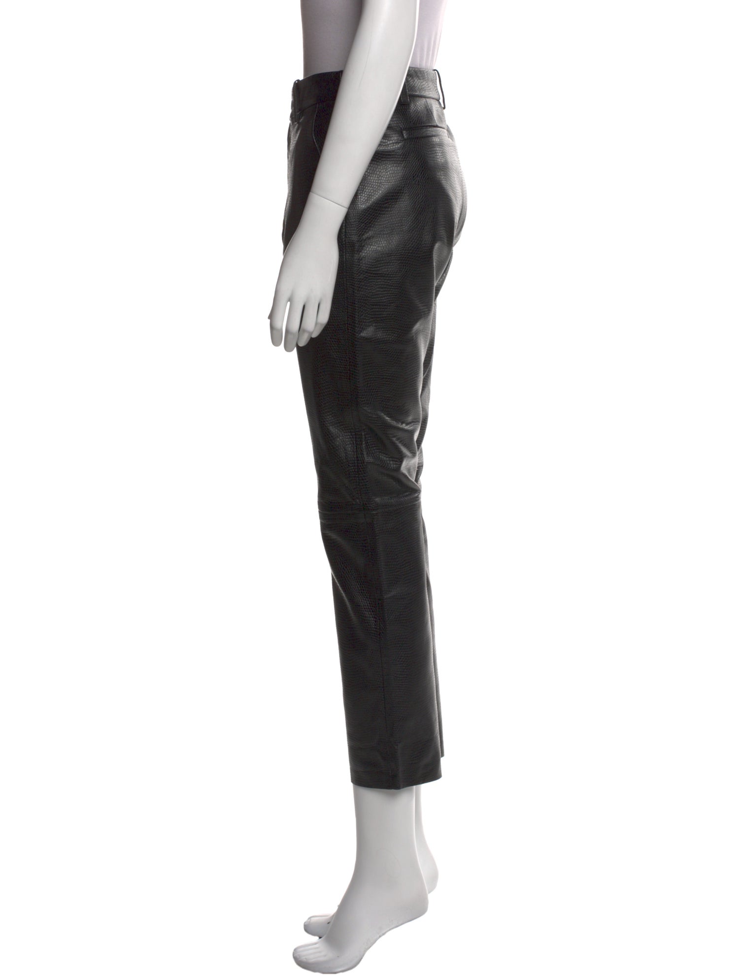 Nili Lotan Lambskin Straight Leg Pants