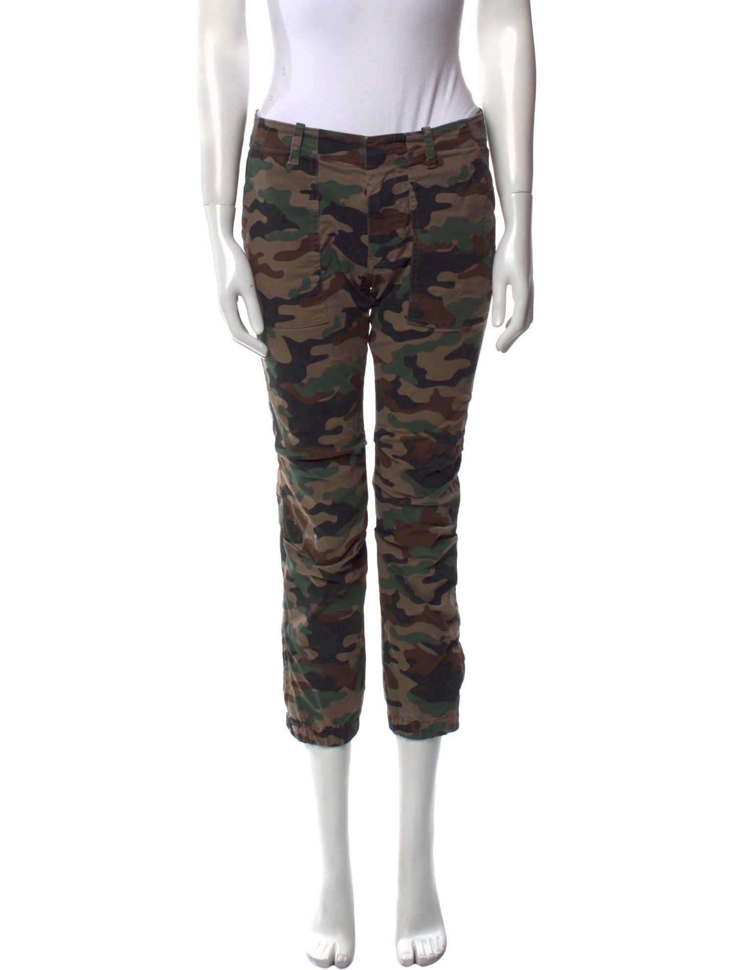 Nili Lotan Camouflage Print Skinny Leg Pants