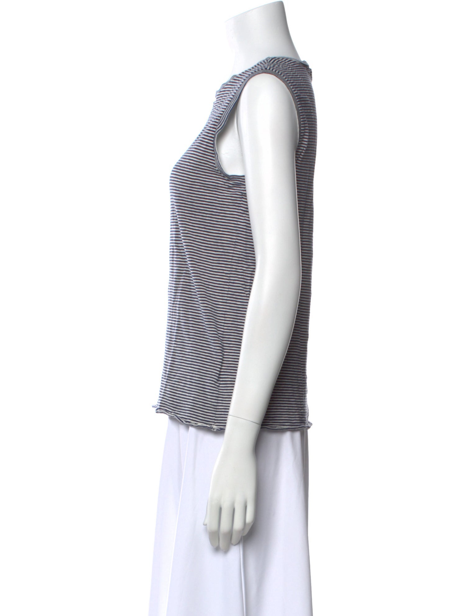 Nili Lotan Striped Crew Neck Top