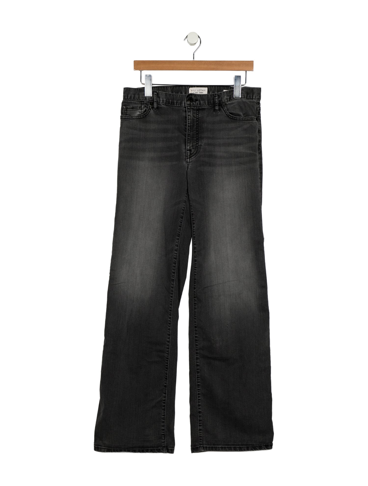 Nili Lotan Low-Rise Wide Leg Jeans