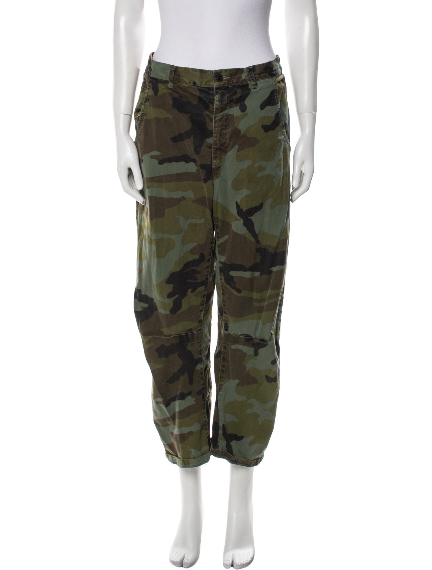 Nili Lotan Camouflage Print Straight Leg Pants