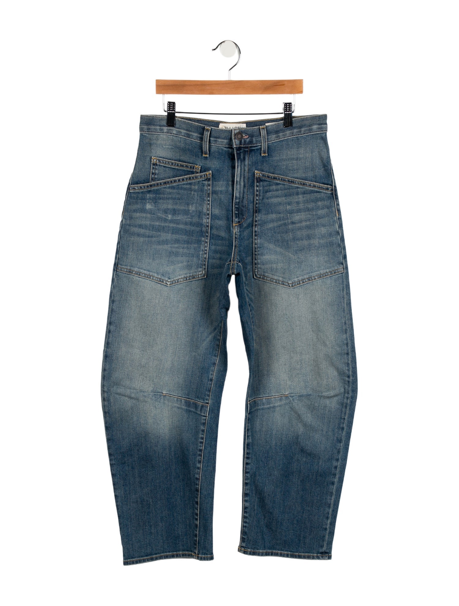 Nili Lotan Mid-Rise Wide Leg Jeans