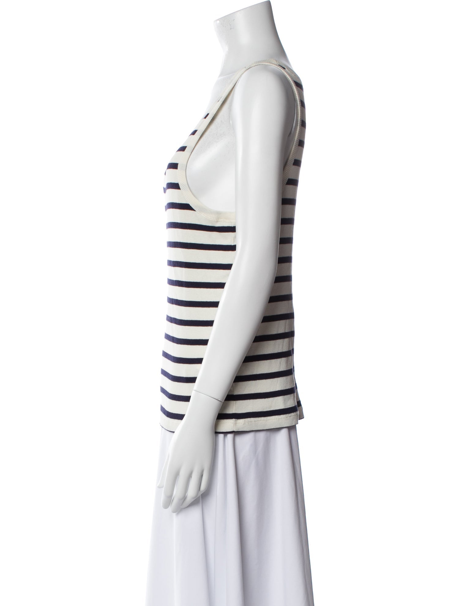 Nili Lotan Striped Scoop Neck Top