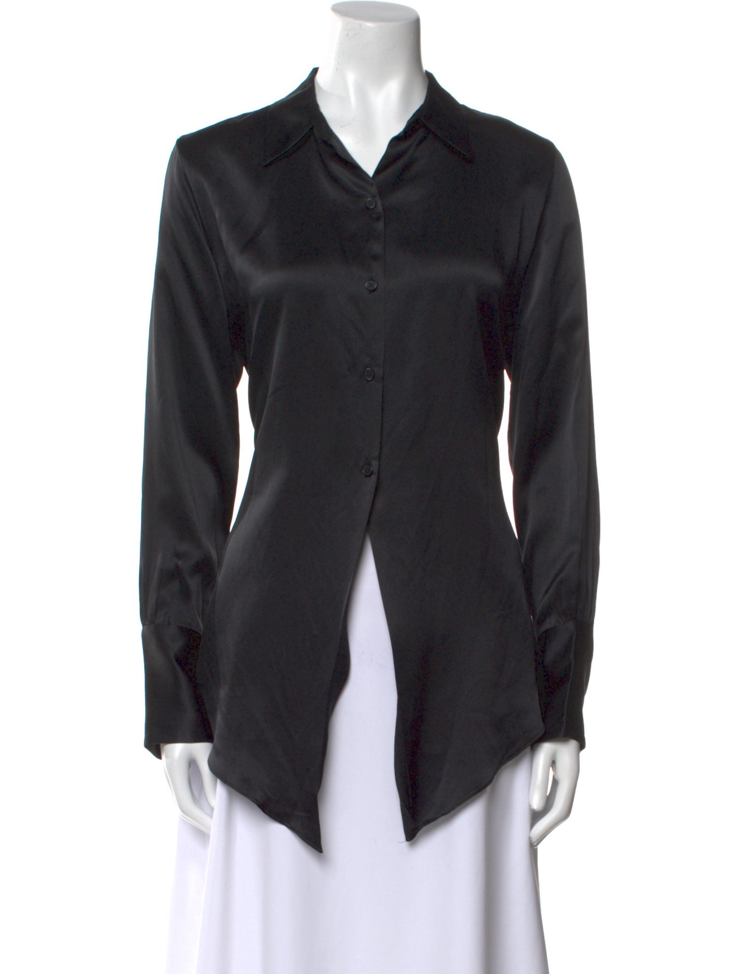 Nili Lotan Silk Long Sleeve Button-Up Top w/ Tags
