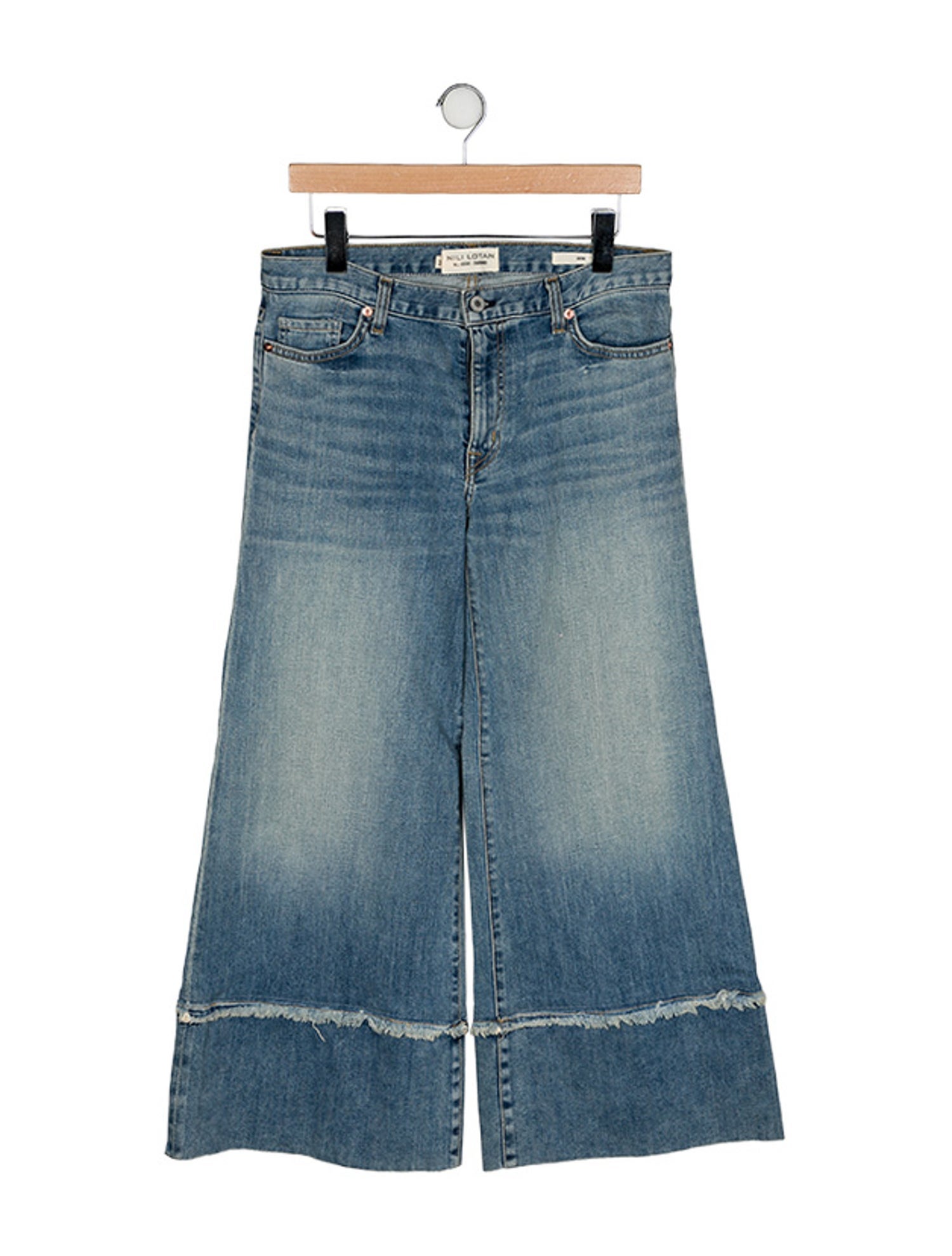 Nili Lotan Mid-Rise Wide Leg Jeans