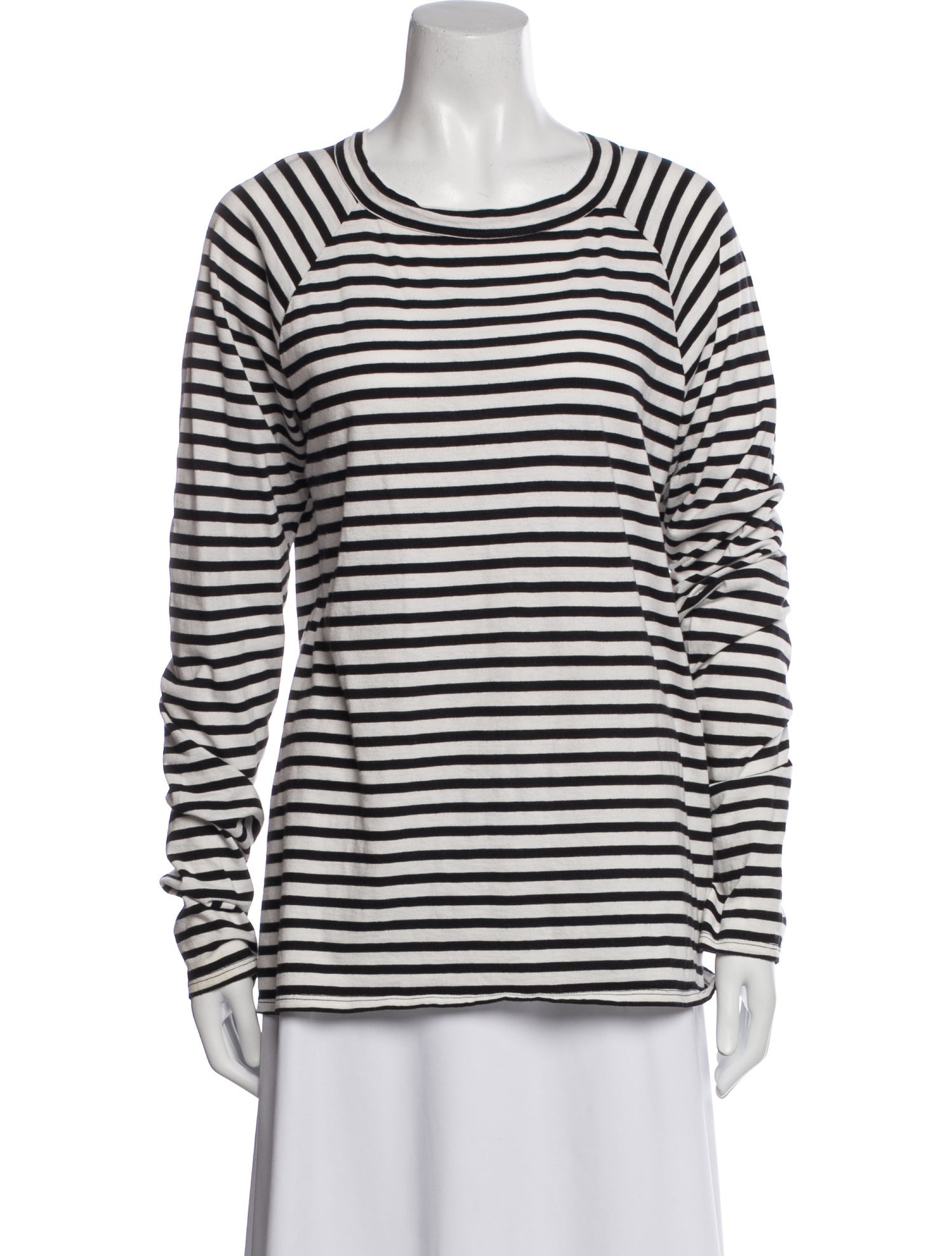 Nili Lotan Striped Crew Neck T-Shirt