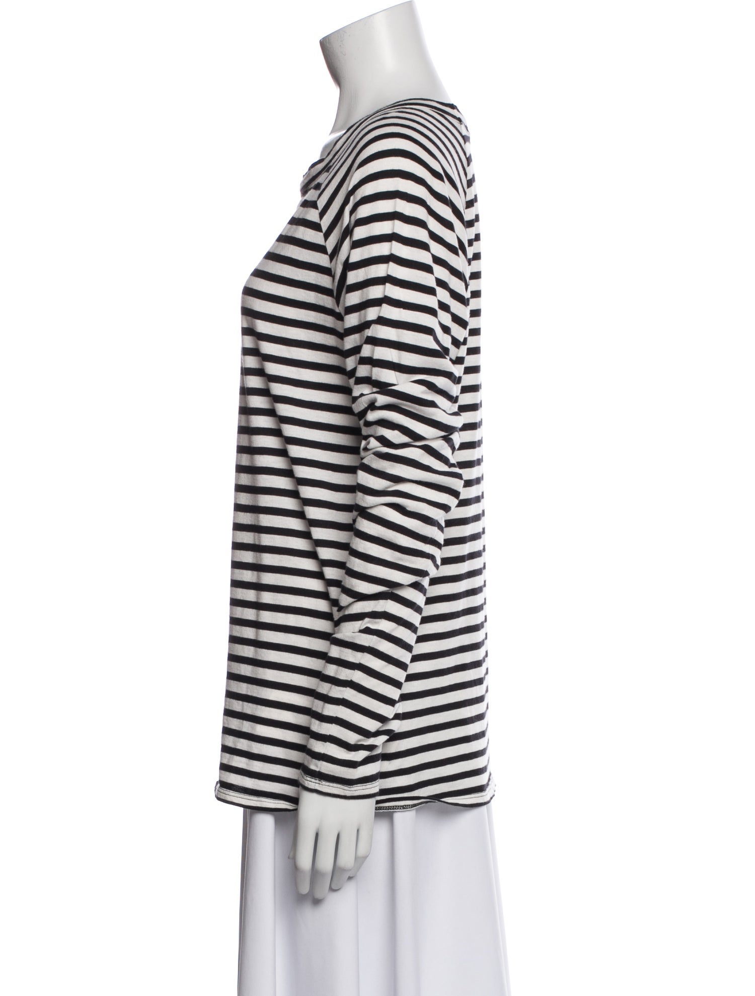 Nili Lotan Striped Crew Neck T-Shirt