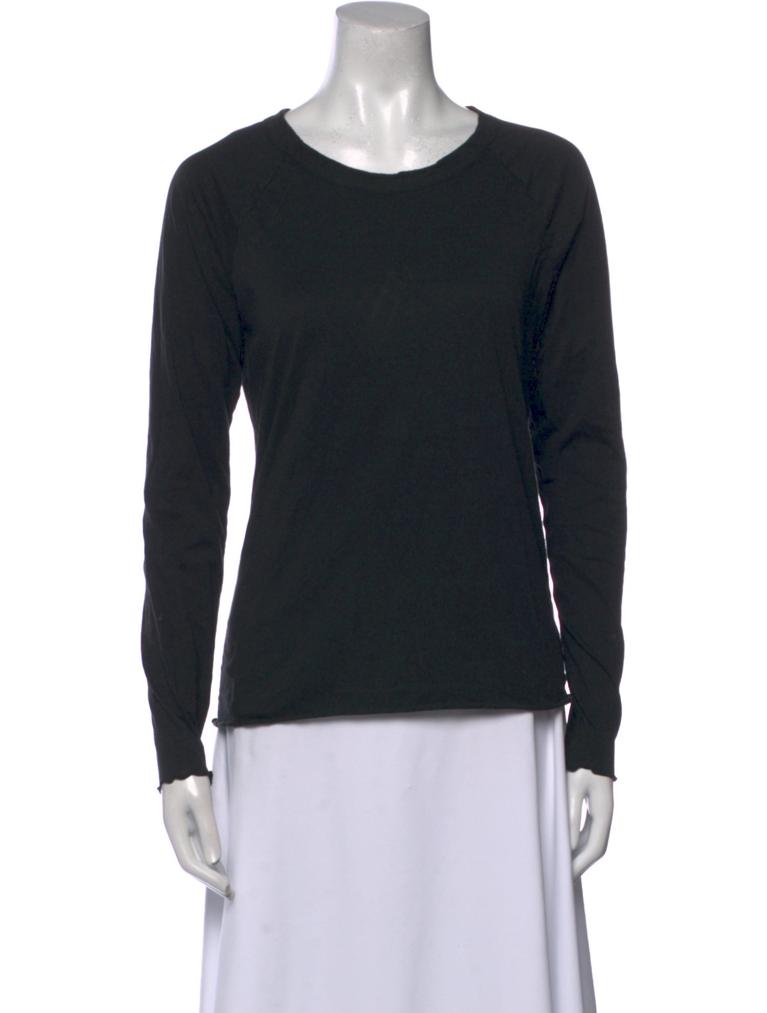 Nili Lotan Scoop Neck Long Sleeve Top