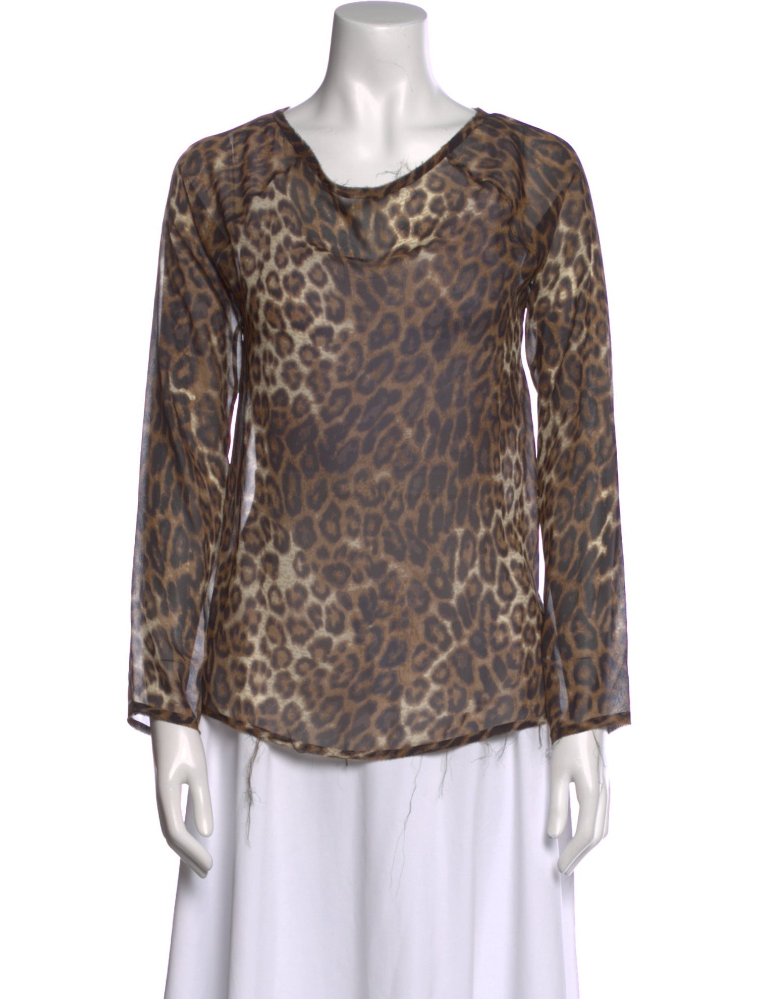 Nili Lotan Silk Animal Print Blouse