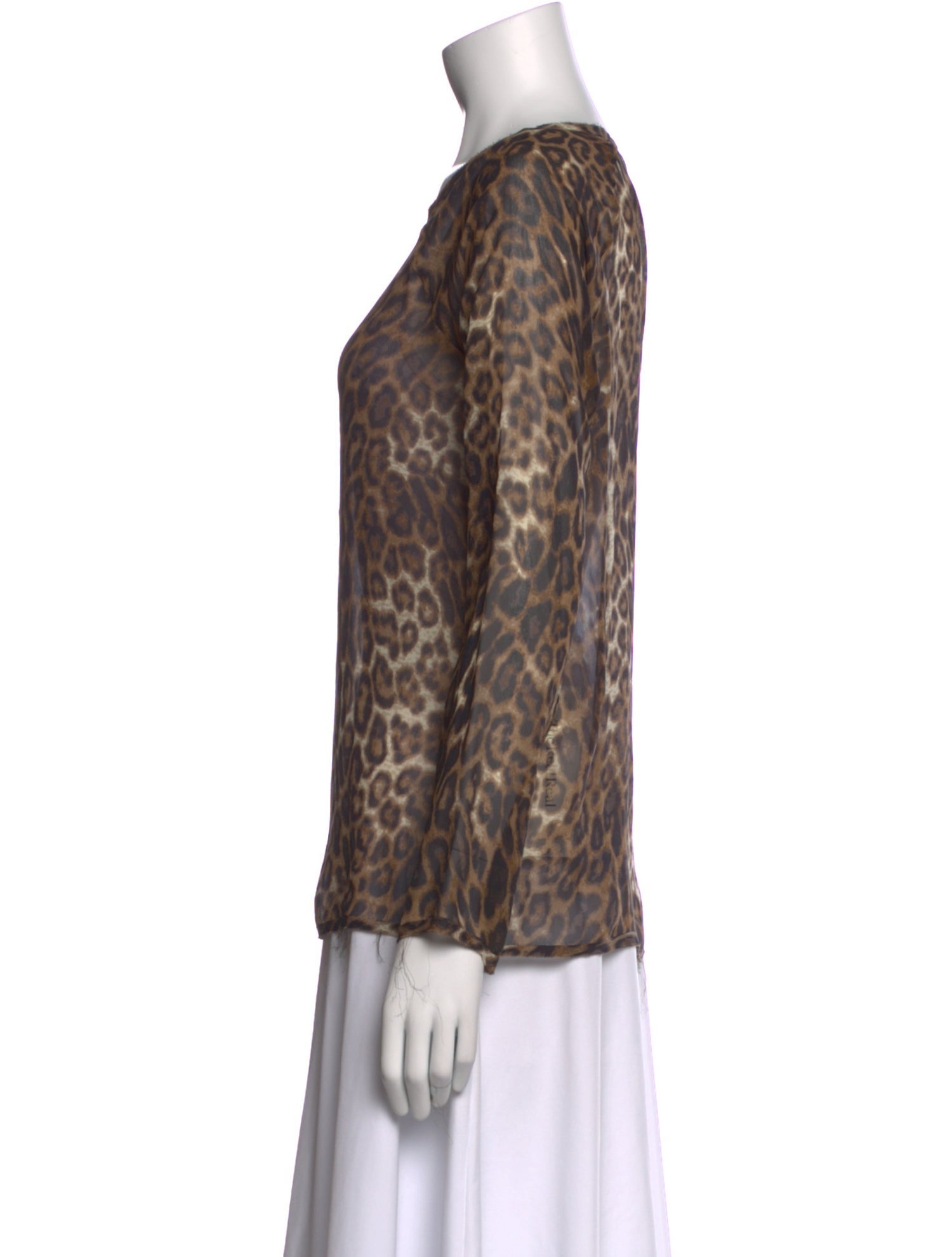 Nili Lotan Silk Animal Print Blouse