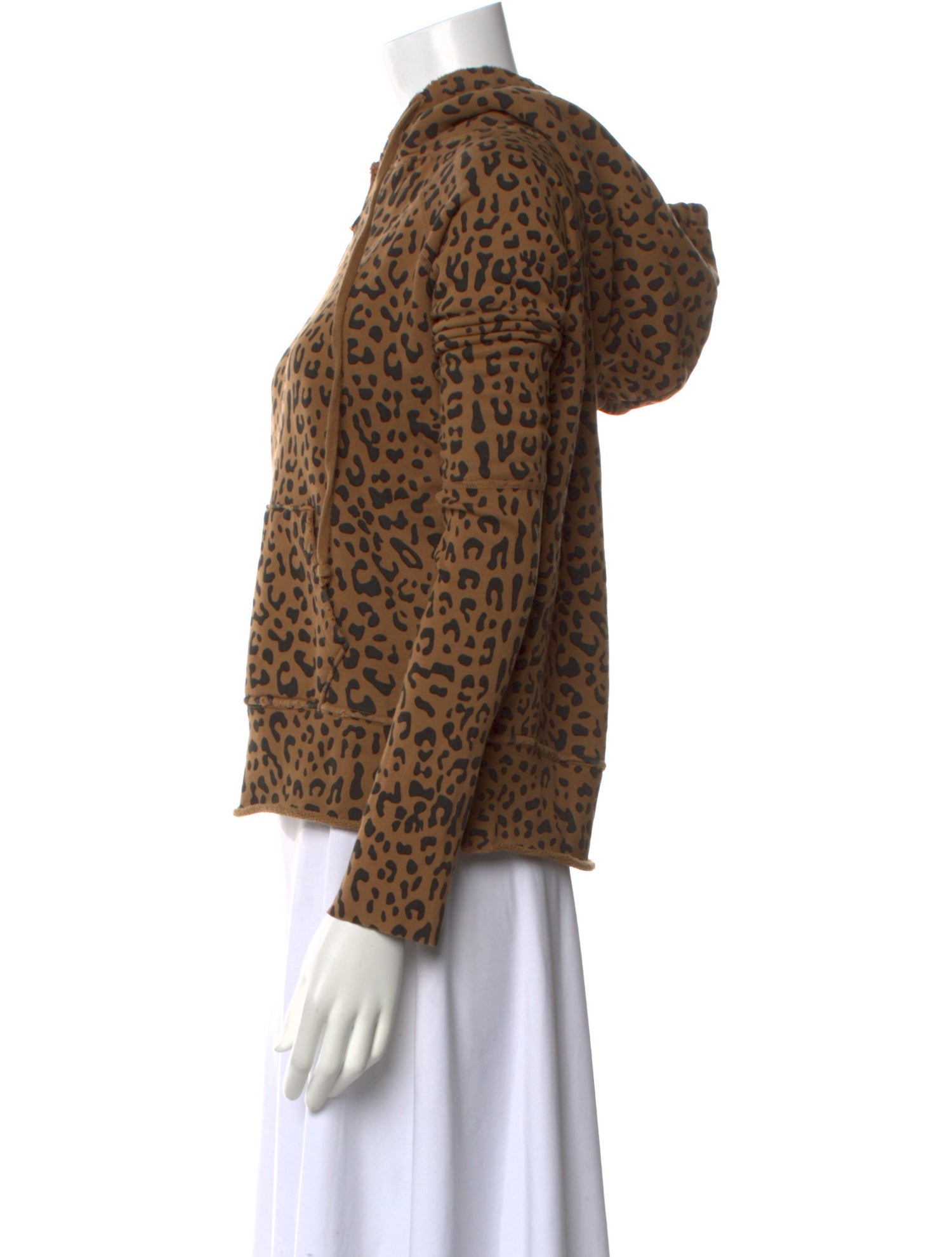 Nili Lotan Animal Print Mock Neck Blouse