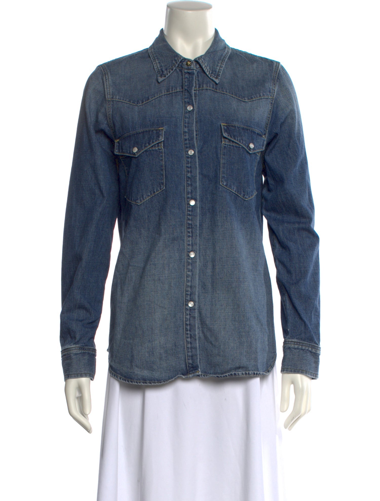 Nili Lotan Long Sleeve Button-Up Top