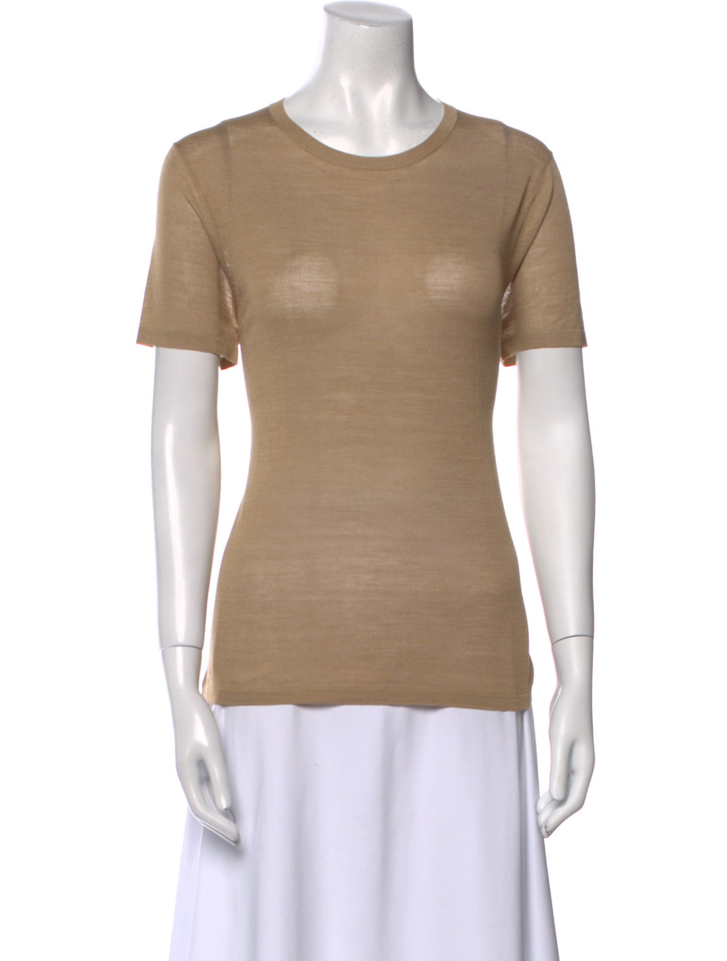 Nili Lotan Silk Crew Neck T-Shirt