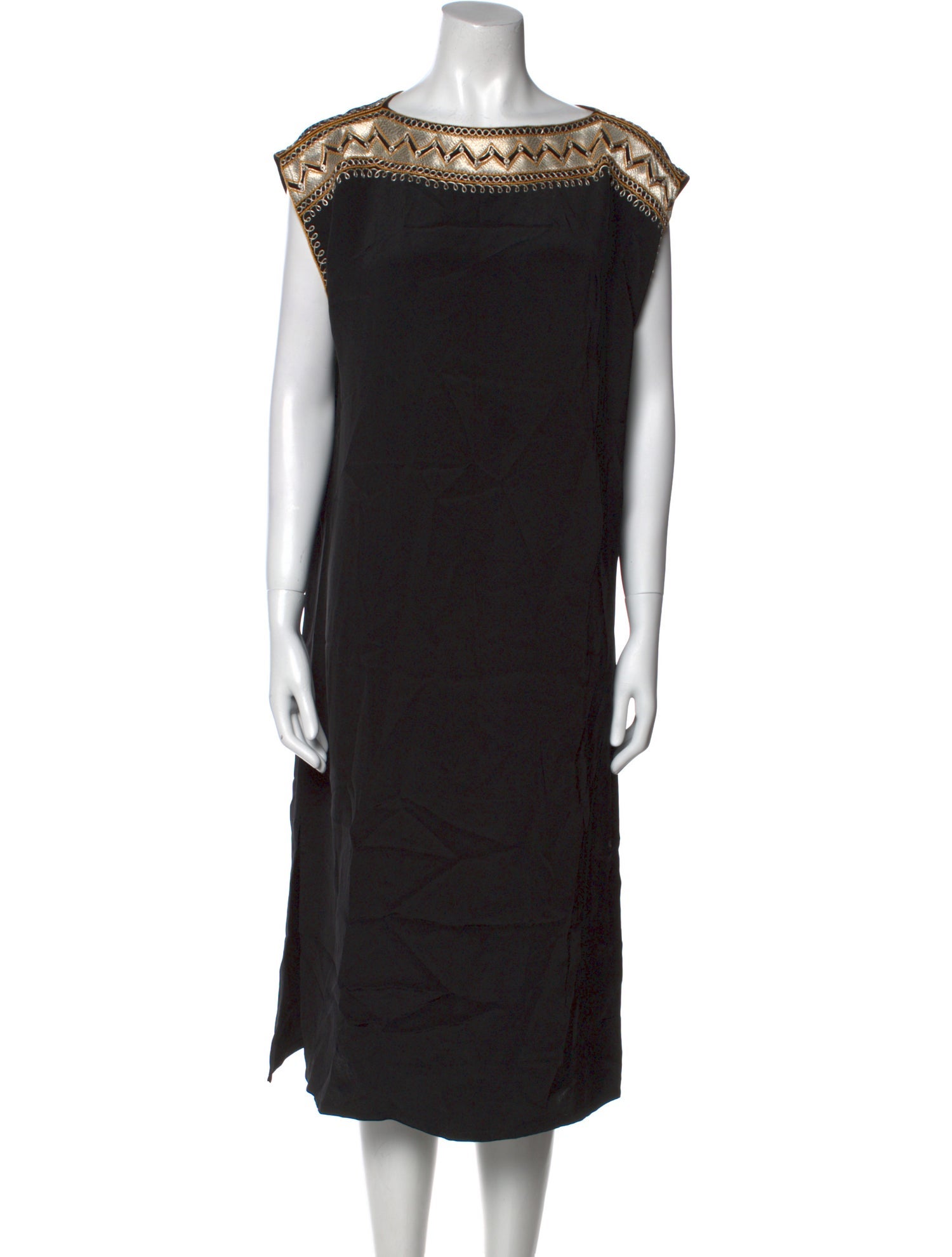 Nili Lotan Bateau Neckline Midi Length Dress