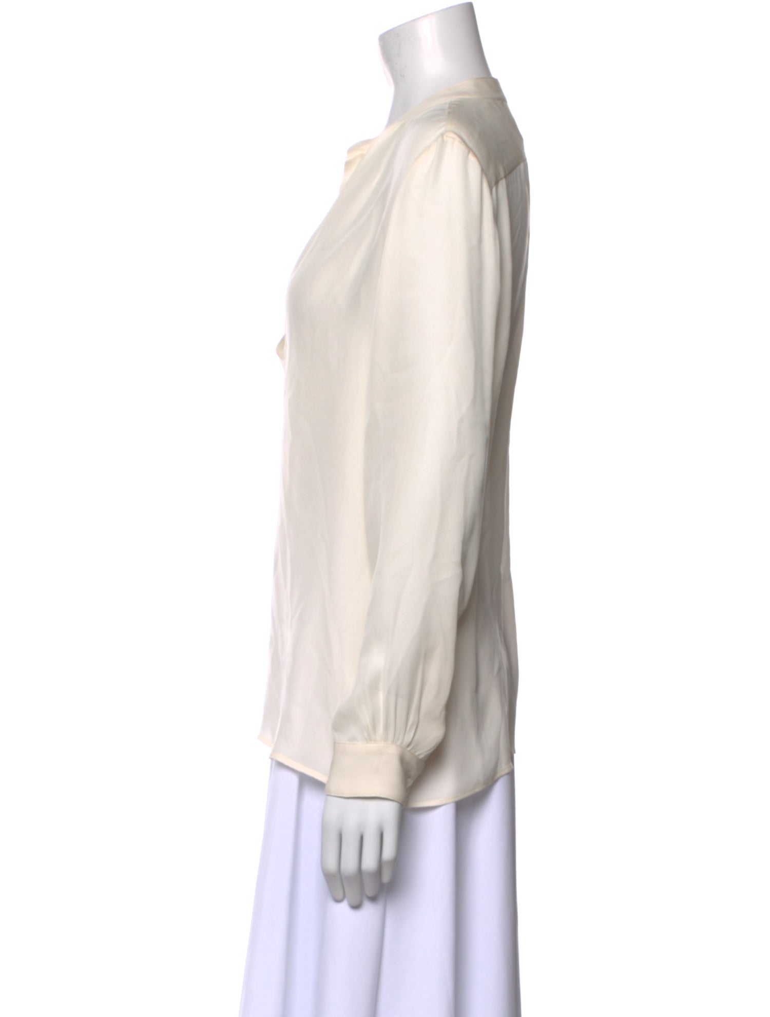 Nili Lotan Silk V-Neck Blouse