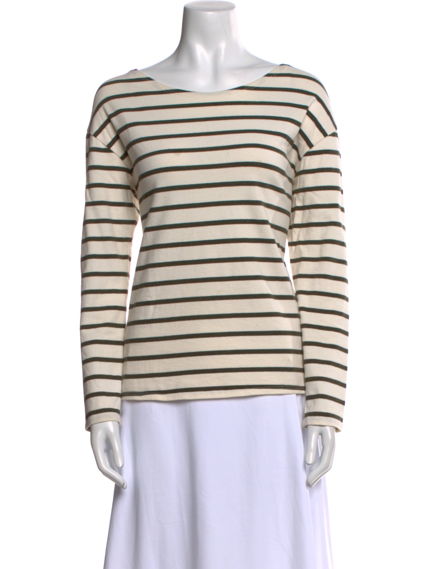 Nili Lotan Striped Bateau Neckline Top