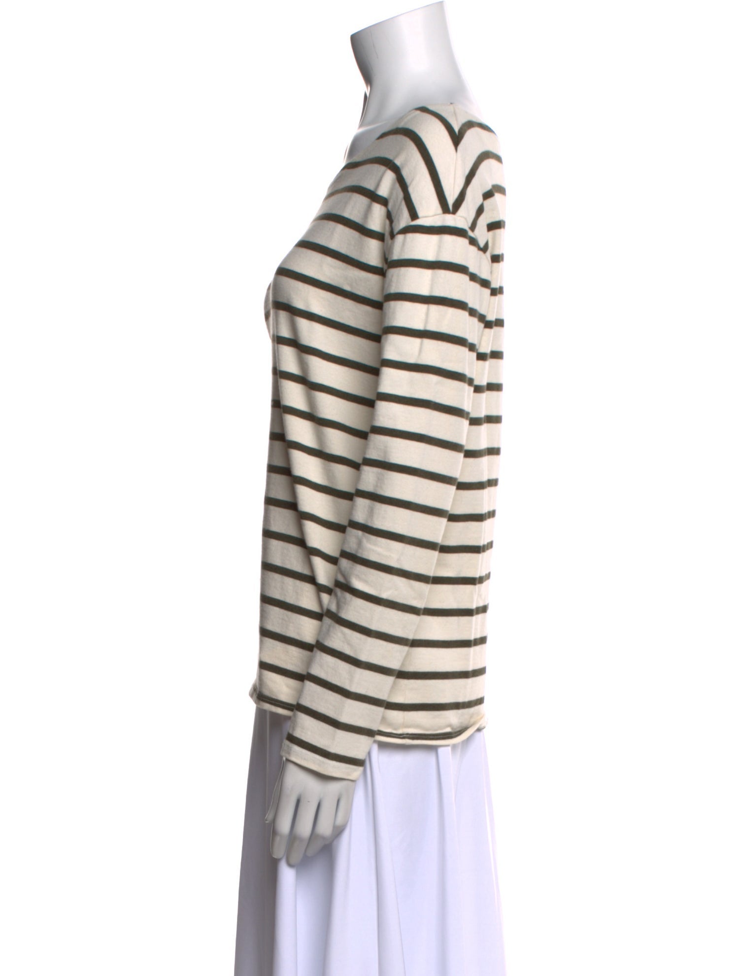 Nili Lotan Striped Bateau Neckline Top