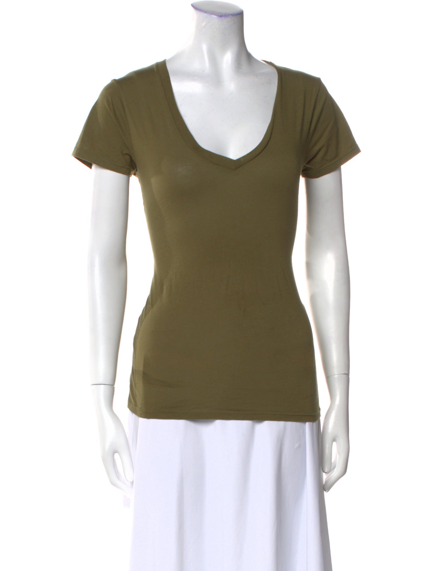 Nili Lotan Scoop Neck Short Sleeve T-Shirt