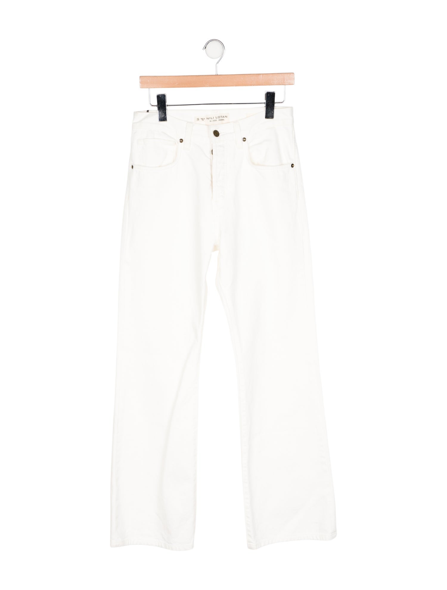 Nili Lotan Mid-Rise Wide Leg Jeans