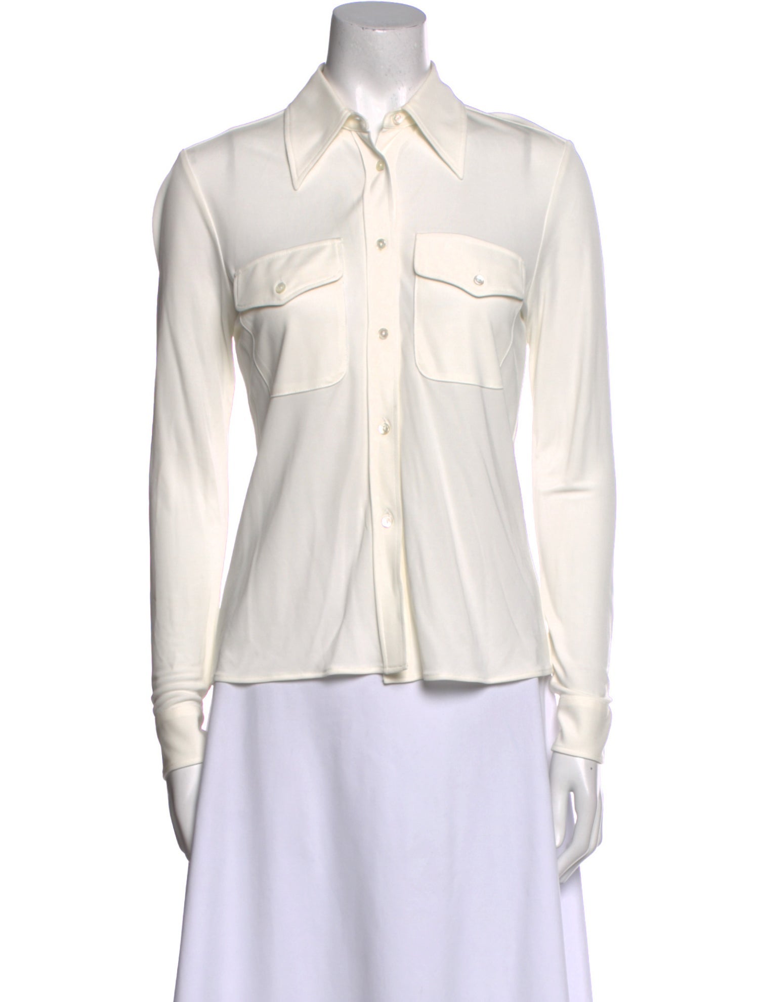 Nili Lotan Long Sleeve Button-Up Top