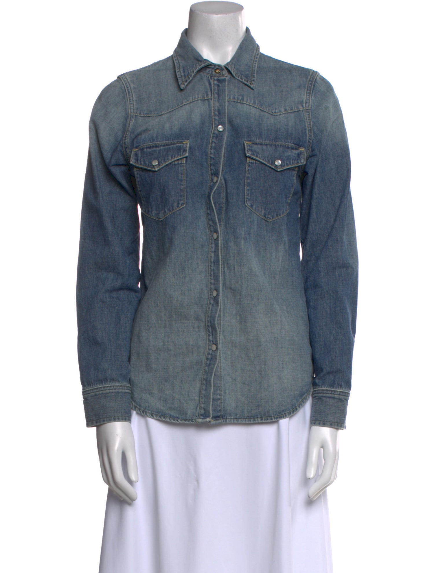 Nili Lotan Long Sleeve Button-Up Top