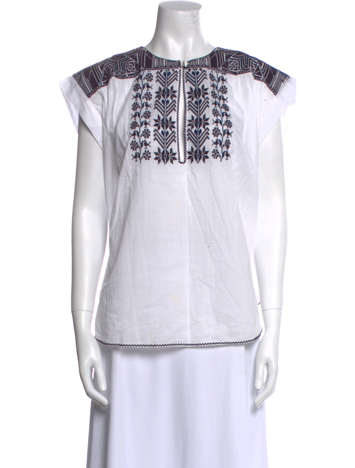 Nili Lotan Graphic Print Crew Neck Top