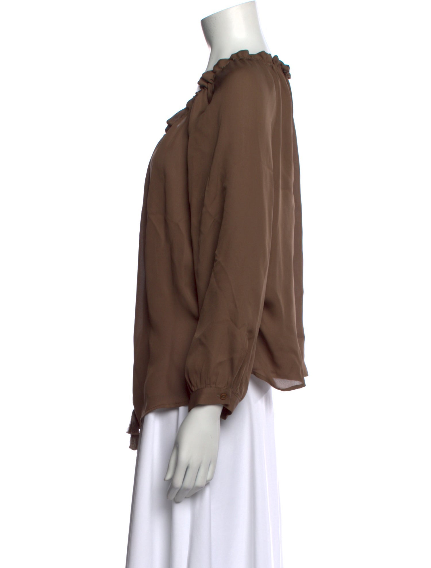 Nili Lotan Silk V-Neck Blouse