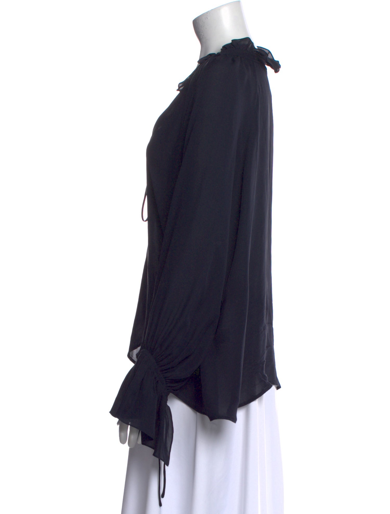 Nili Lotan Silk V-Neck Blouse