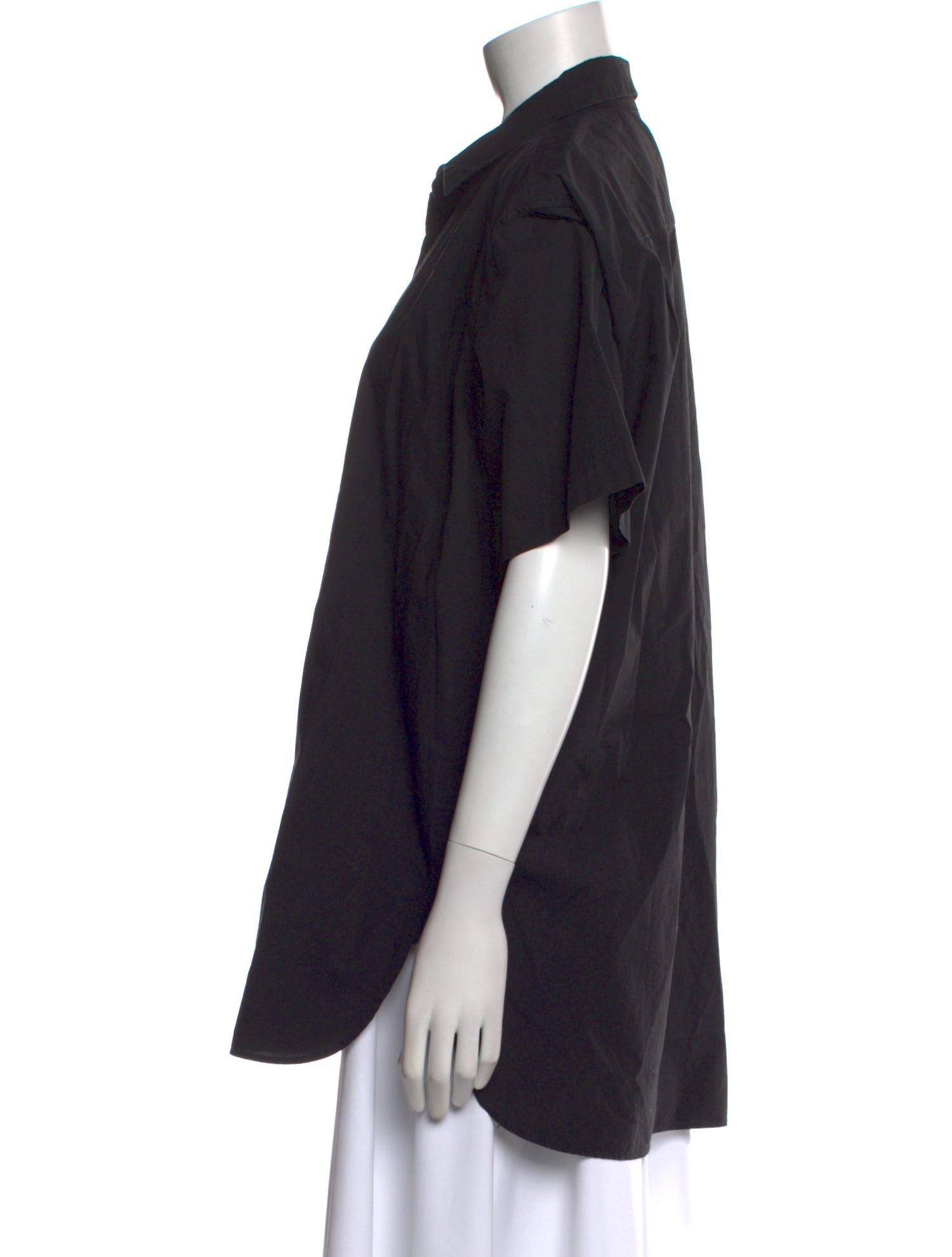 Nili Lotan Short Sleeve Button-Up Top