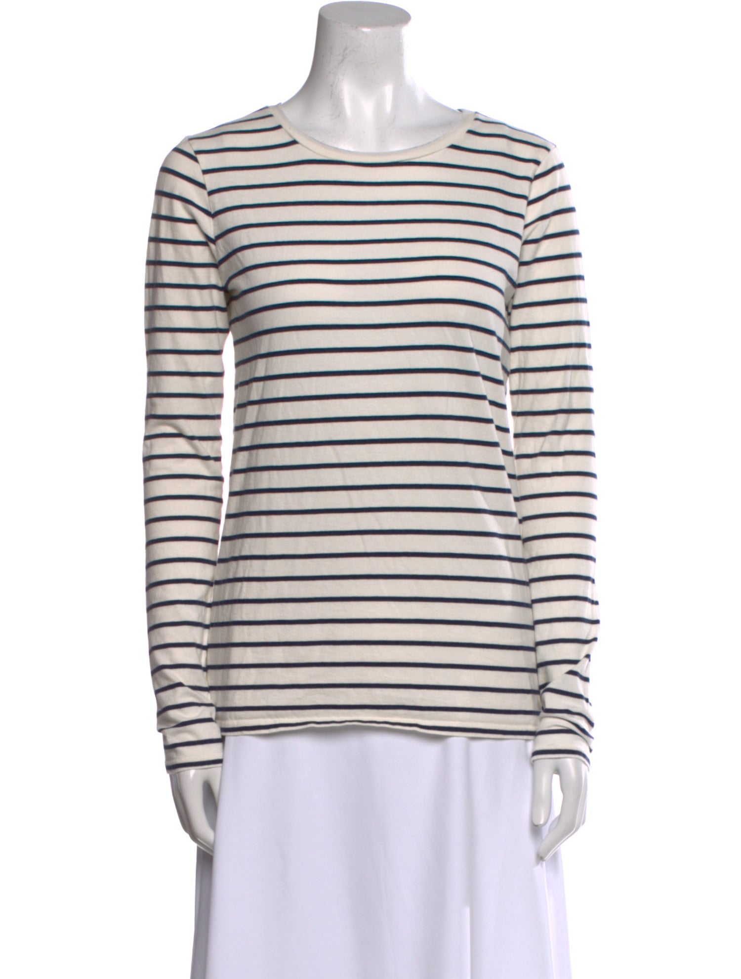 Nili Lotan Striped Crew Neck Top