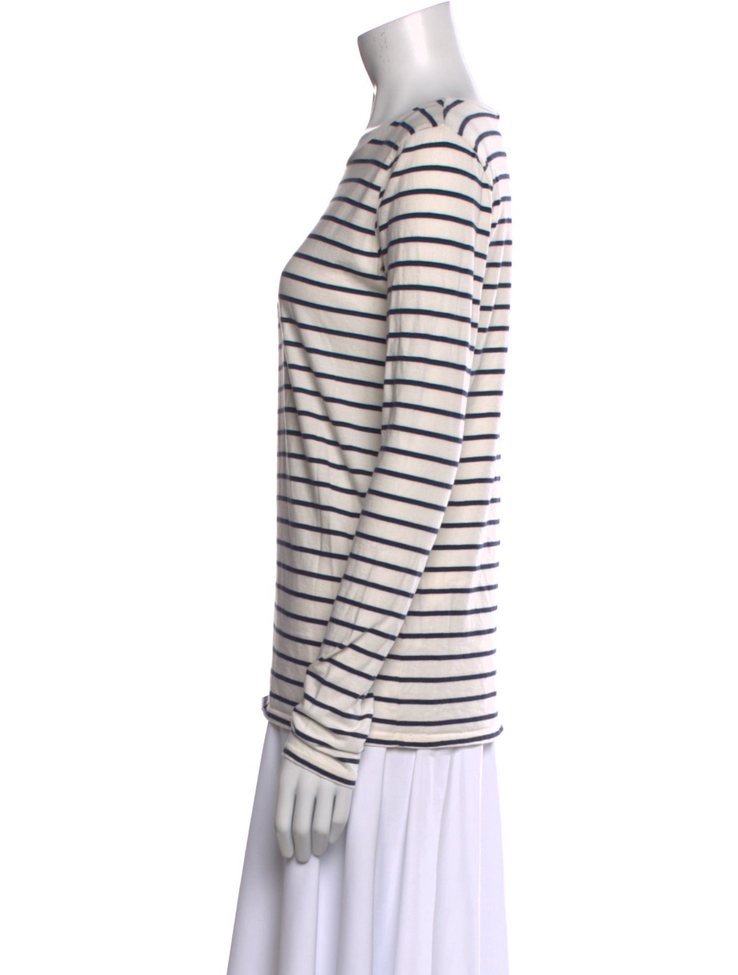Nili Lotan Striped Crew Neck Top